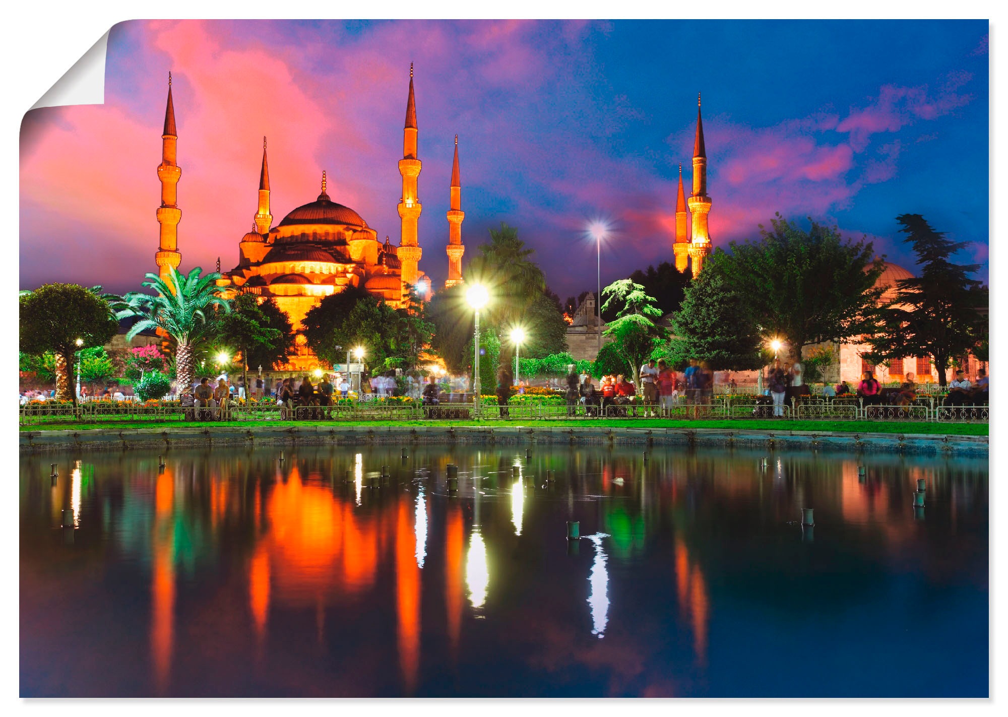Image of Artland Poster "Blaue Moschee in Istanbul - Türkei" Gebäude 1 Stk. tlg. ohne Rahmen