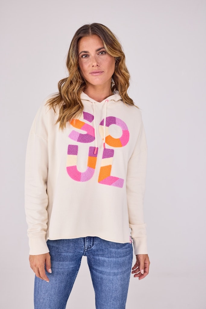 Sweatshirt »CyrenaL«, mit Kapuze, Frotteemotiv