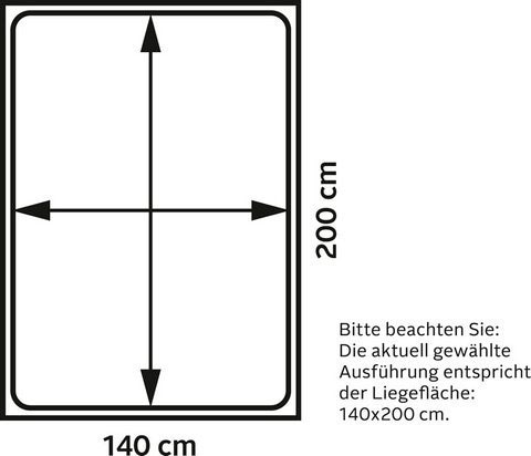 Maintal Polsterbett »Lucas«, mit Bettkasten, in 4 Breiten und wahlweise 2 Matratzenarten