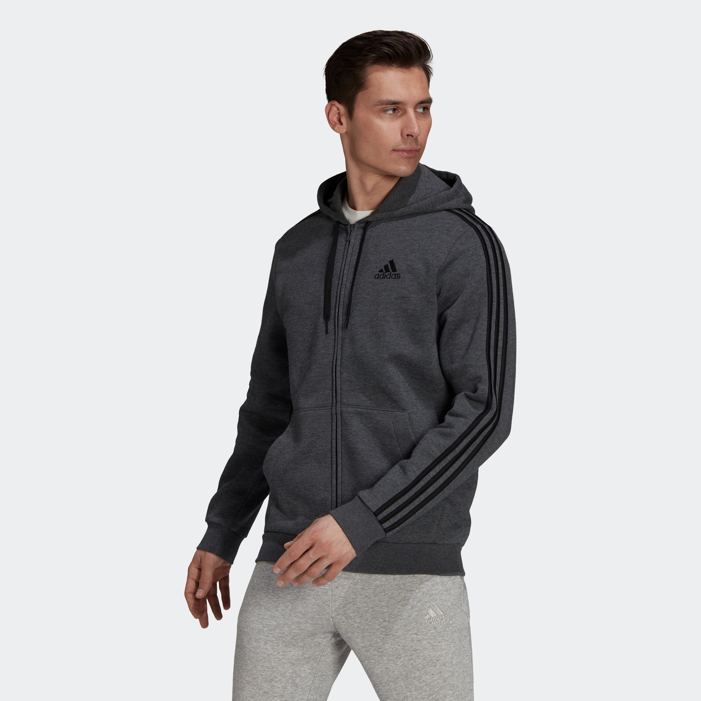 Image of adidas Performance Kapuzensweatjacke »ESSENTIALS FLEECE 3-STREIFEN KAPUZENJACKE« bei Ackermann Versand Schweiz