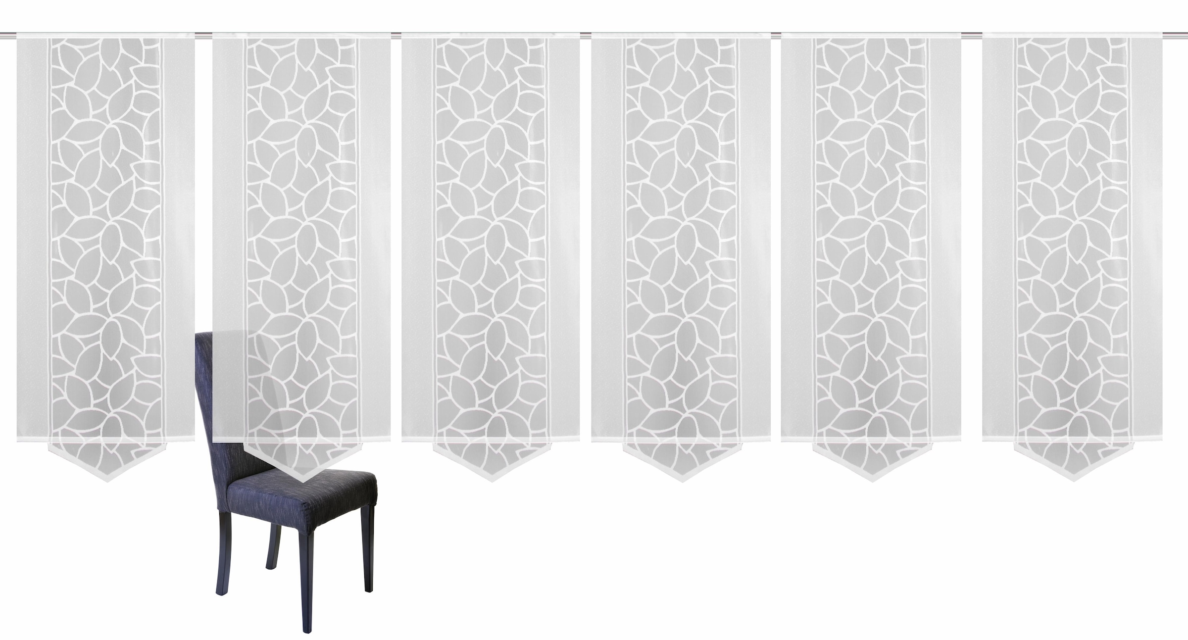 Image of HOME WOHNIDEEN Schiebegardine »JENNA«, (6 St.), Schiebevorhang Jacquard Set, inkl. Befestigungszubehör bei Ackermann Versand Schweiz