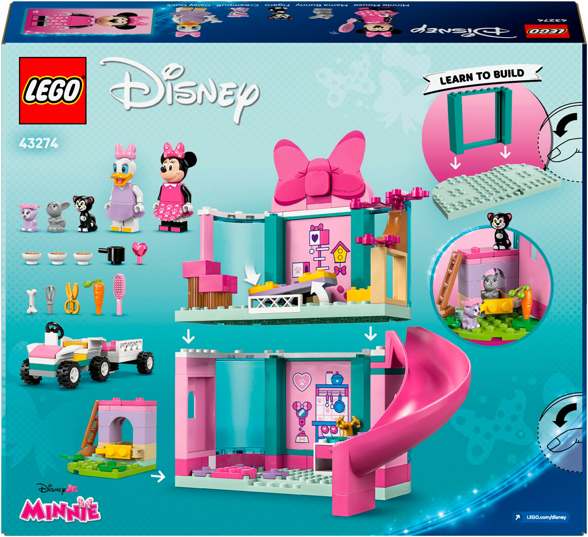 LEGO® Konstruktionsspielsteine »Minnies Tierhotel (43274), LEGO Disney Classic« Made in Europe