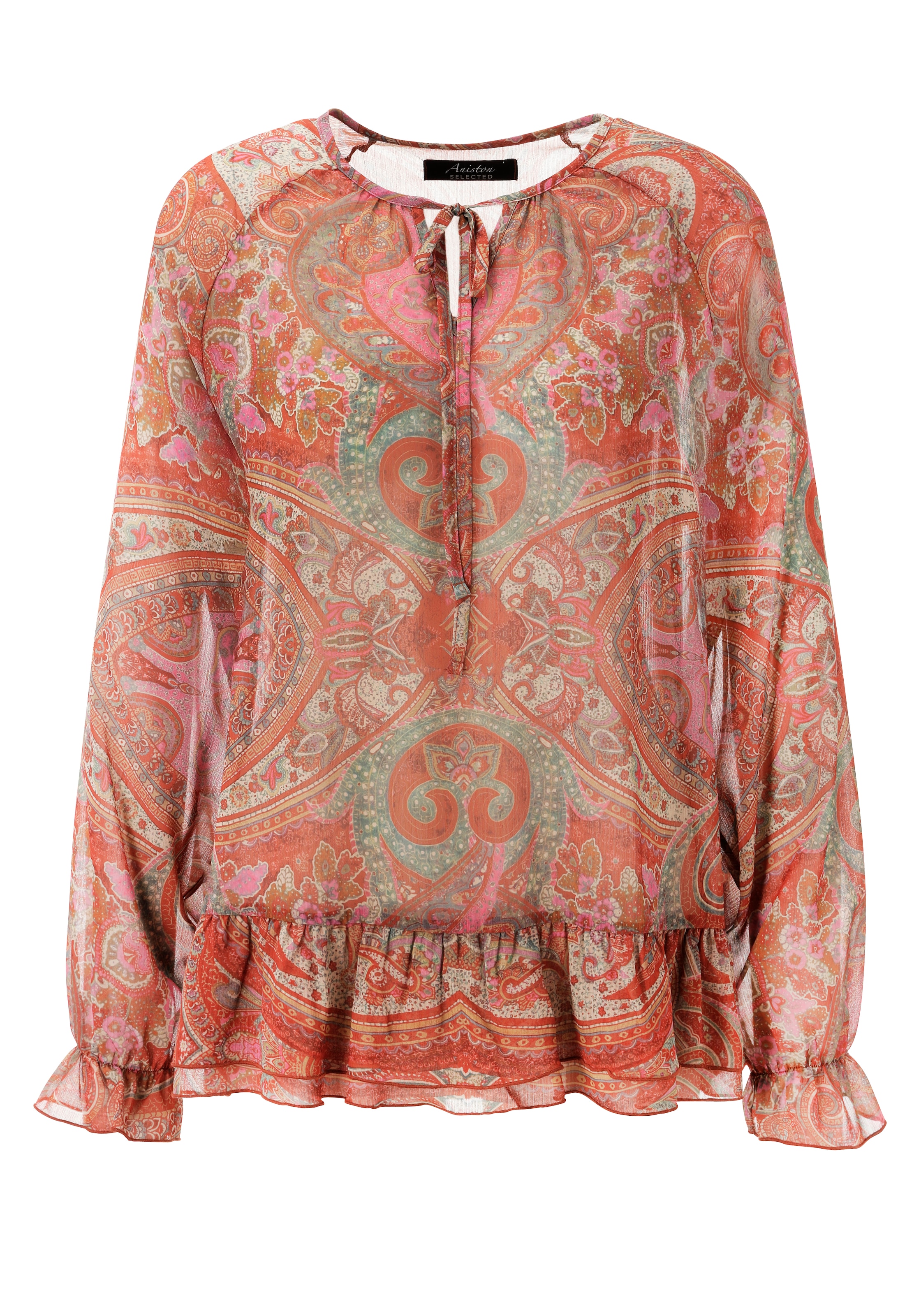 Aniston SELECTED Blouse à enfiler en chiffon légèrement transparent - NOUVELLE COLLECTION