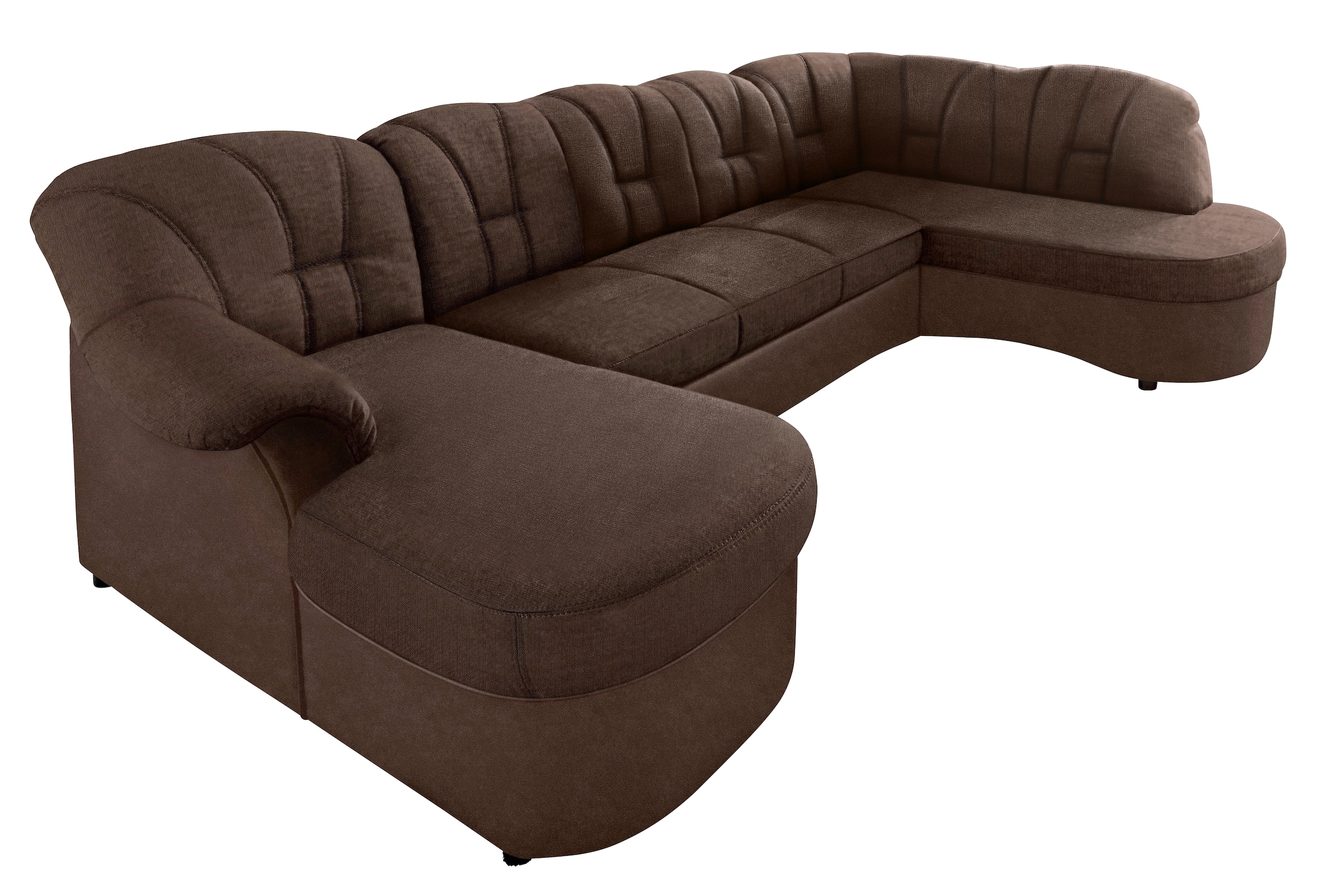 DOMO collection Paysage de salon »Flores auch in Leder-Bezug, B/T/H: 293/180/86 cm,  U-Form« wahlw. mit Bettfunktion, wahlw. mit Federkern,  Unser Dauertiefpreis