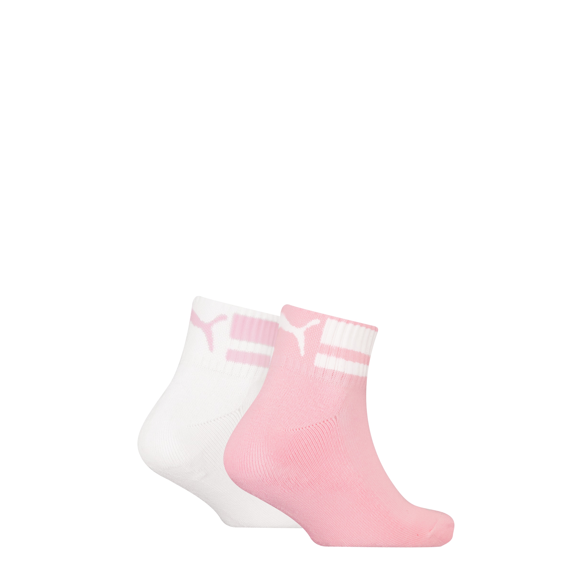 PUMA Chaussettes courtes »PUMA KIDS CLYDE CUSHIONED QUARTER 2P« 2 Paar,  mit gestreiften Bündchen
