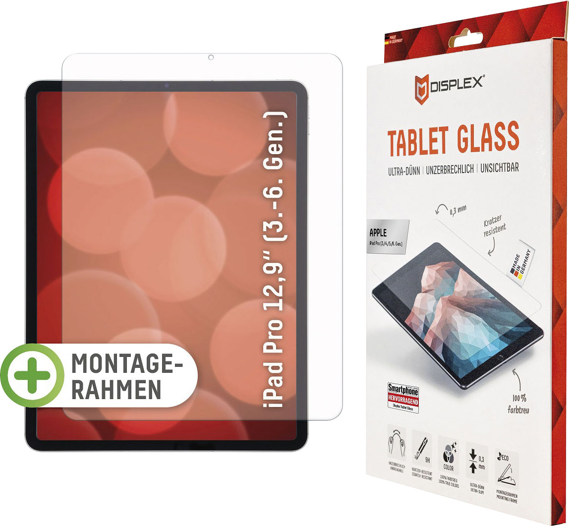 Displex Displayschutzfolie "Tablet Glass iPad Pro 12,9" (3/4/5 Gen.)" für iPad Pro 12,9" (3/4/5/6 Gen.)