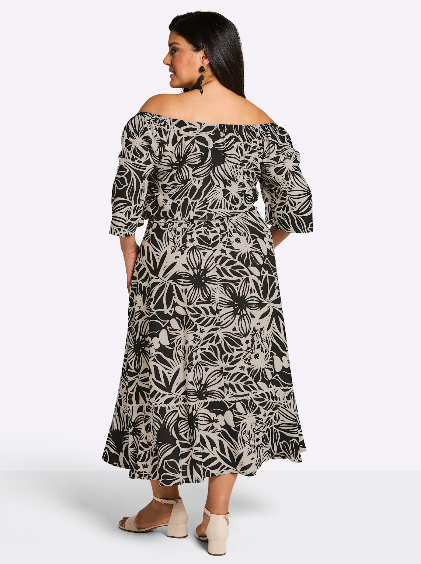 Sheego Maxi robe »Maxikleid« Sans poches