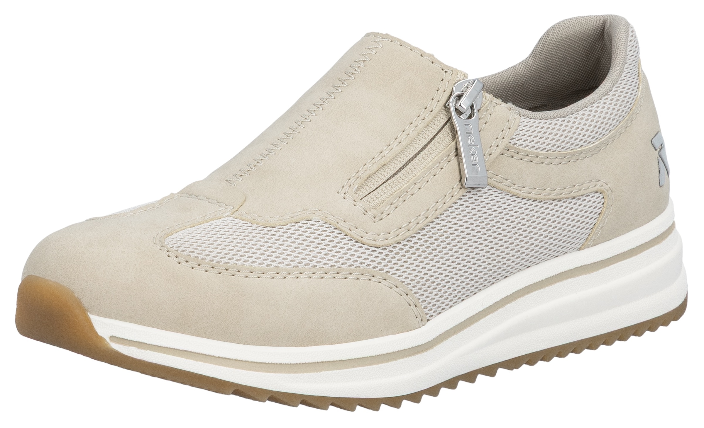 Image of Rieker Slipper Slip-on Sneaker, Halbschuh, Freizeitschuh mit Reissverschluss
