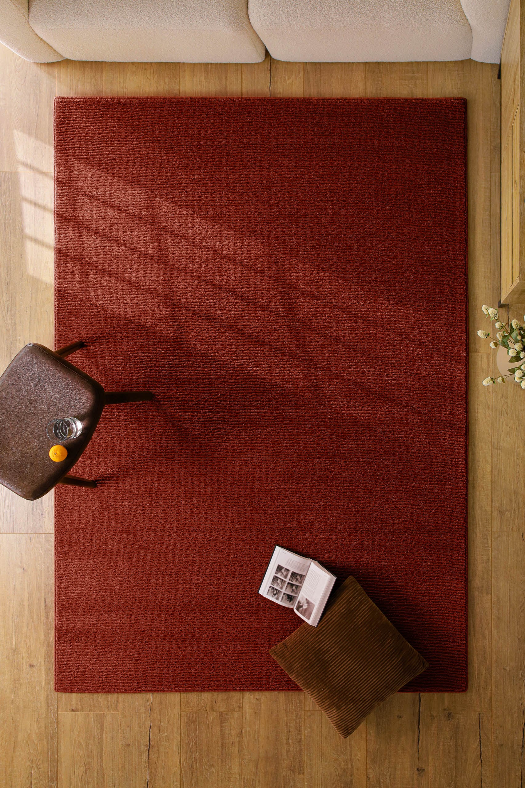 Image of Wecon home Teppich "Castello ONE" rechteckig 7 mm Höhe Schurwolle, Kurzflor mit Hoch-Tief-Effekt, Wohnzimmer, Streifenmuster