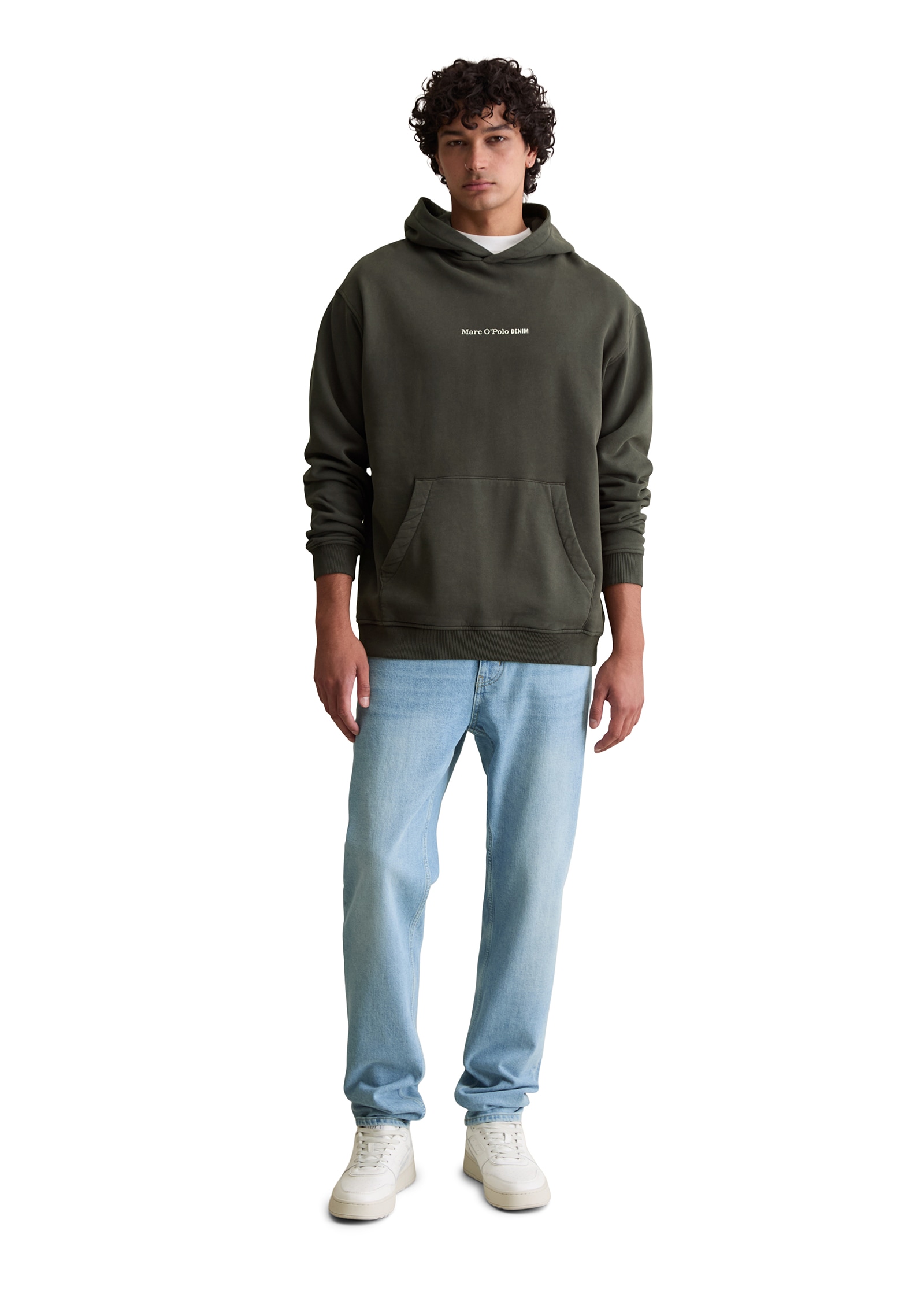 Marc O'Polo DENIM Hoodie, relaxed fit, Kängurutasche, Logoschriftzug