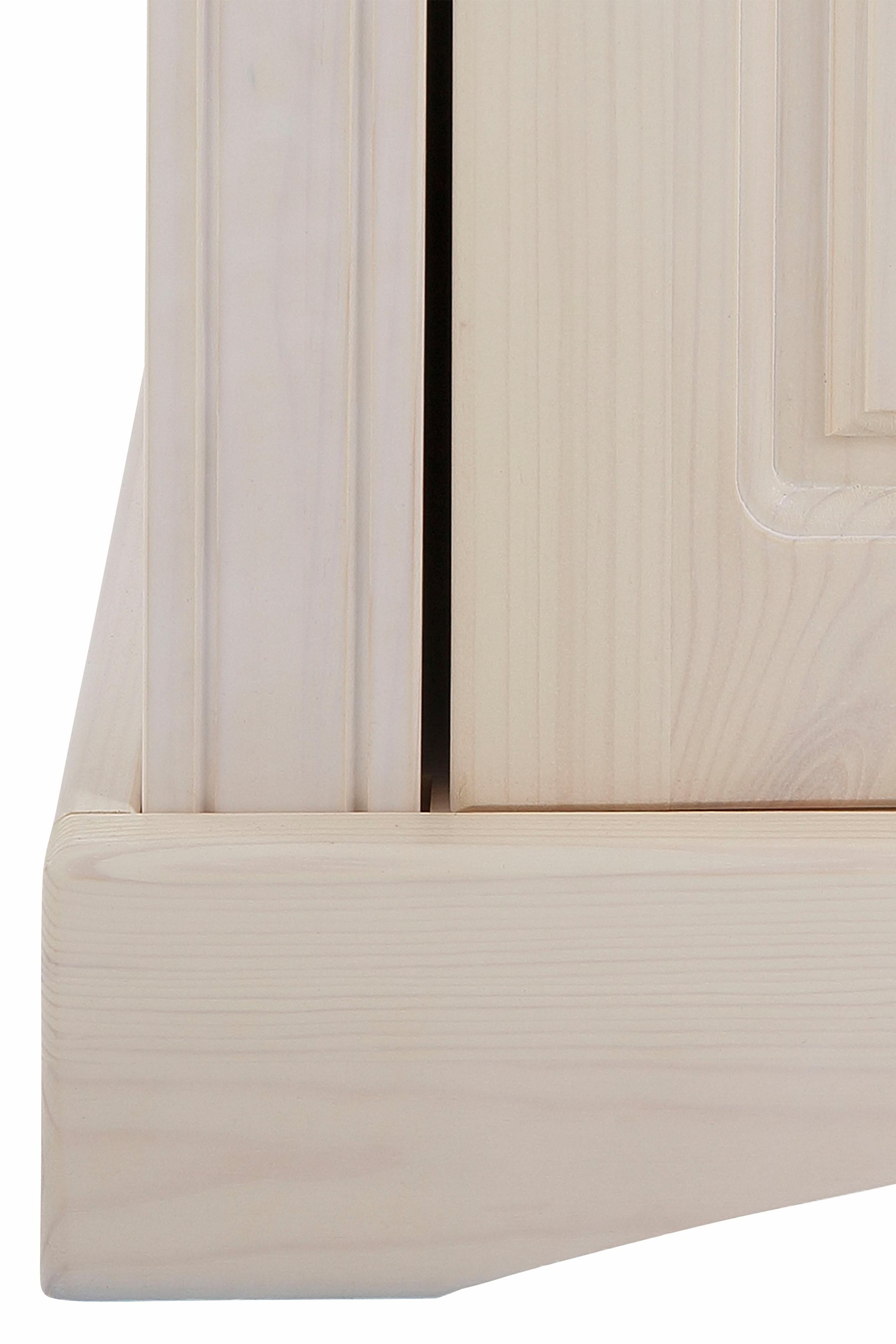 Home affaire Schuhschrank »Rustic«, aus massiver Kiefer, mit Spiegel, für ca. 16 Paar Schuhe