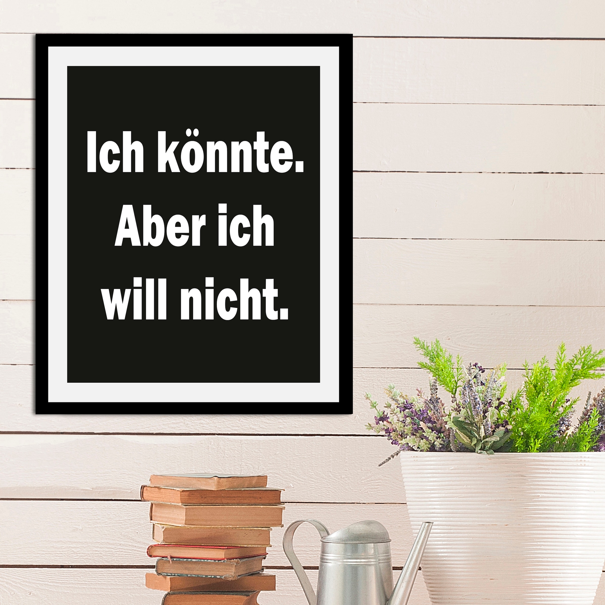 queence Bild »Ich Könnte« Humor | Schriftzüge | Sprüche & Texte 1 Stk. tlg. gerahmt