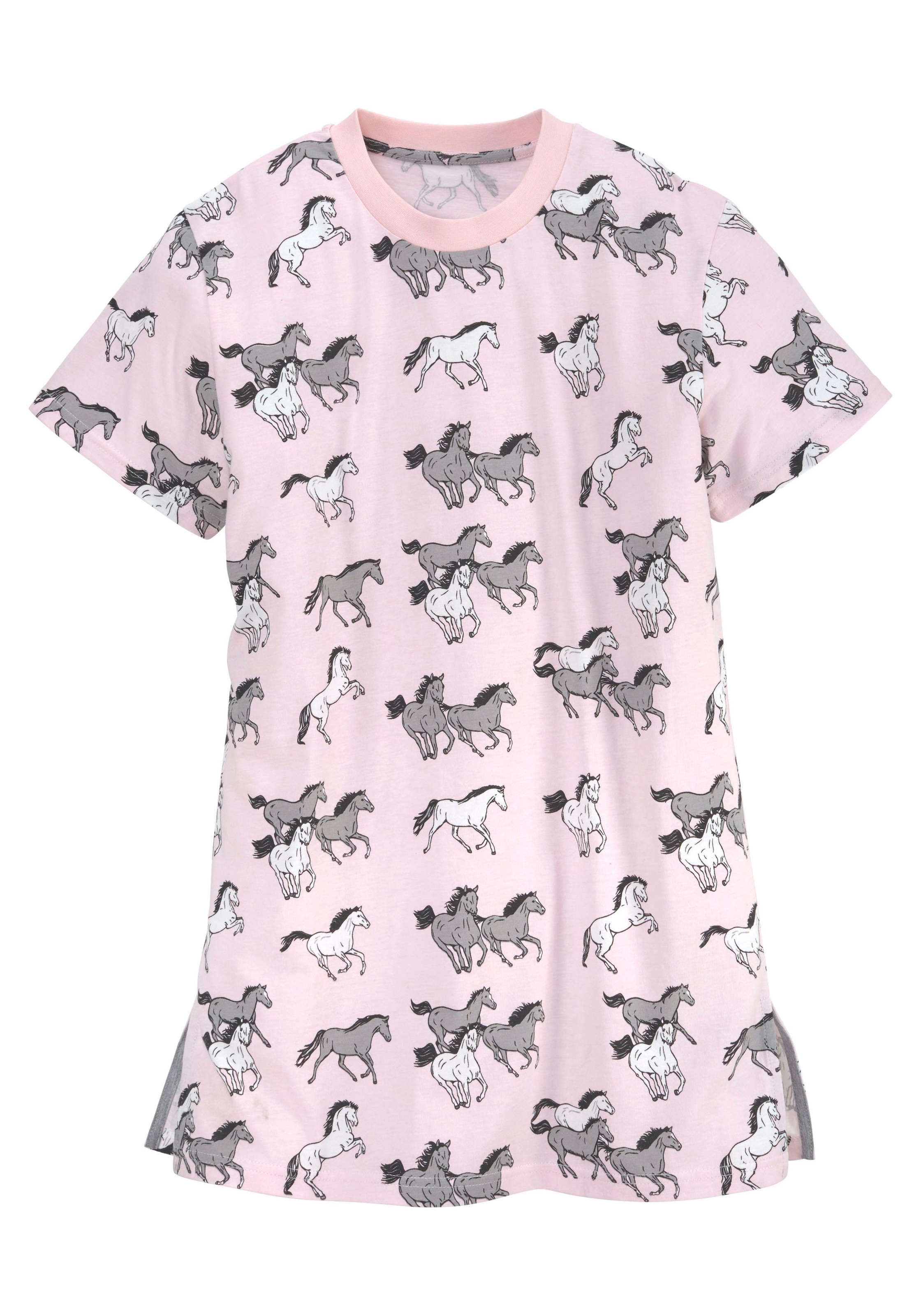 Pferde-Druck Nachthemd, fleur mit Allover ohne Mindestbestellwert Trendige kaufen petite