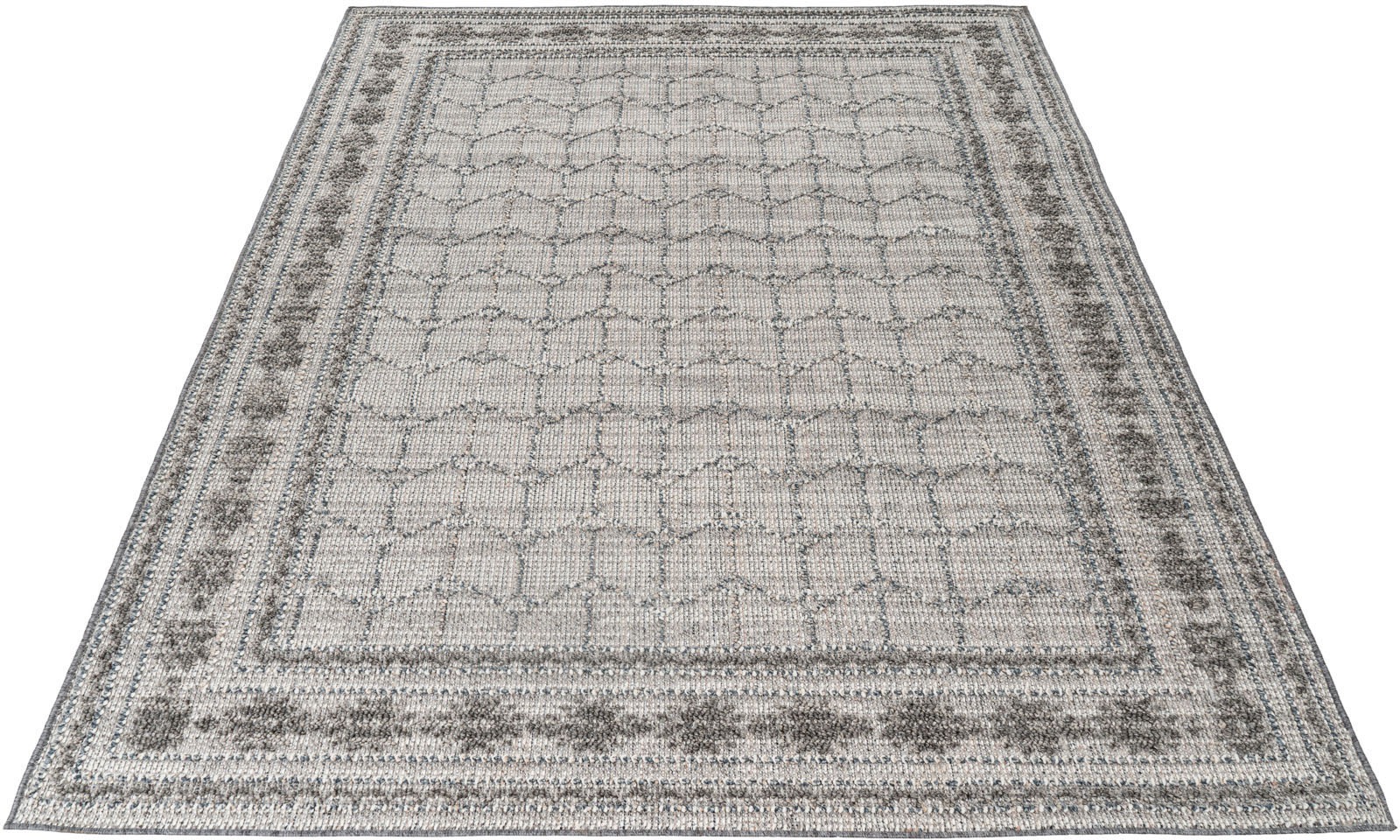 Image of Obsession Teppich »My Sherpa 374«, rechteckig, 8 mm Höhe, Hoch-Tief Struktur, meliertes Garn, mit Bordüre, In- und Outdoor geeignet, Wohnzimmer bei Ackermann Versand Schweiz