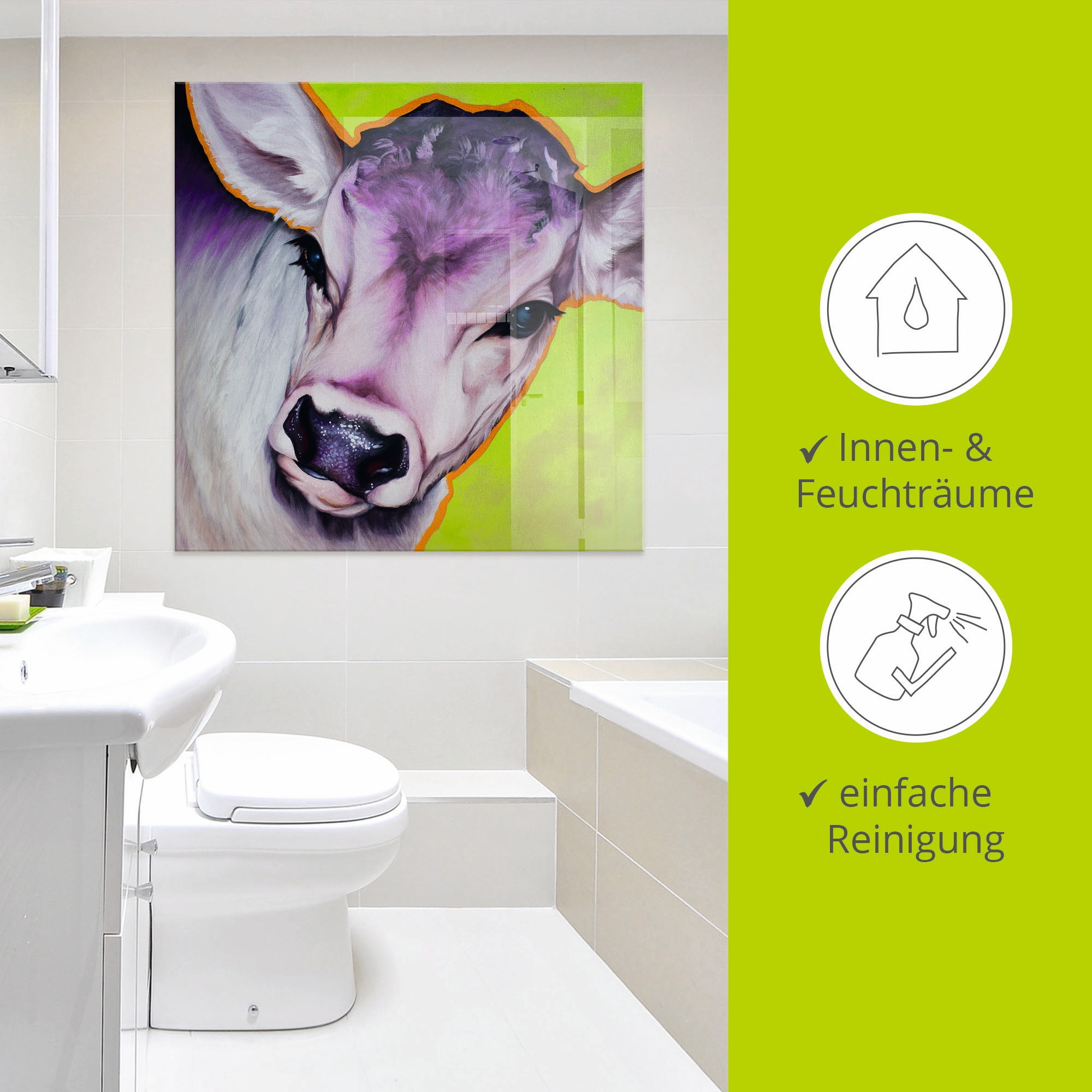 Artland Glasbild »Kuh Pretty Betty«, Haustiere, (1 St.), in verschiedenen Grössen