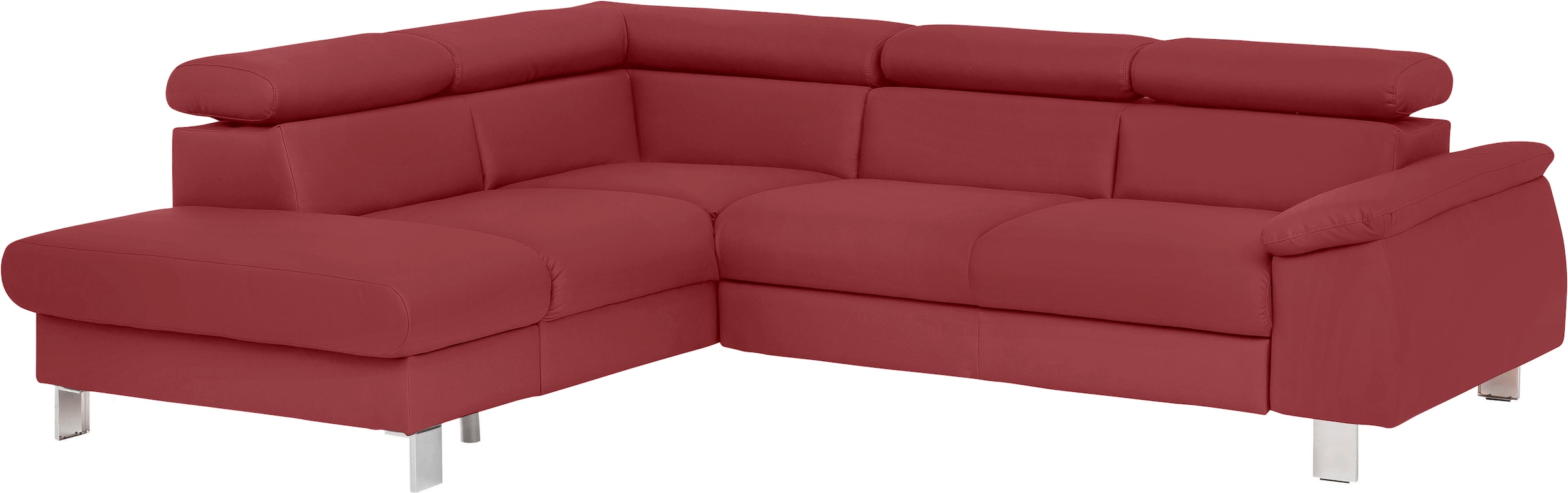 Image of COTTA Ecksofa "Komaris L-Form, B: 249 cm" mit Kopfteilverstellung, optional Bettfunktion, Bettkasten & Licht