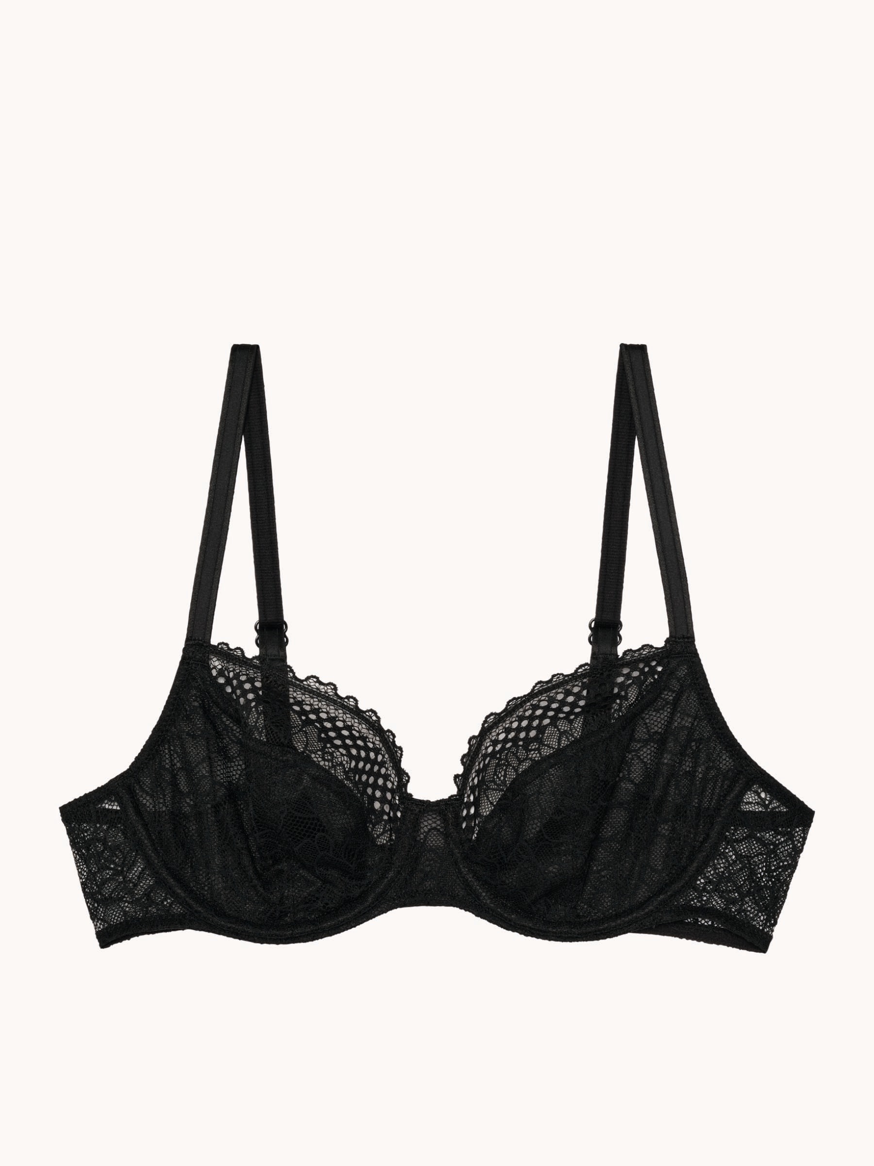 PASSIONATA Halbschalen-BH »PILA«, florale Spitzen-Cups, feminin, bequem, grafisches Ajour-Finish
