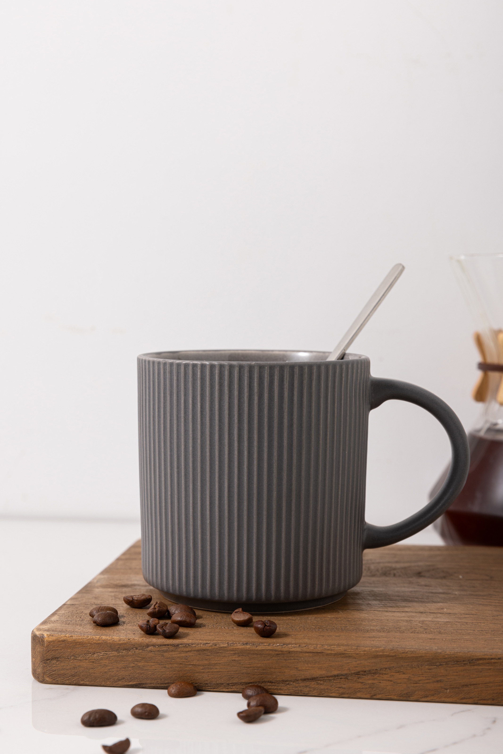 GOODproduct Becher »Kaffeebecher Ylvii, 6er Set« Riffeloptik, spülmaschinenfest und mikrowellengeeignet, 460 ml