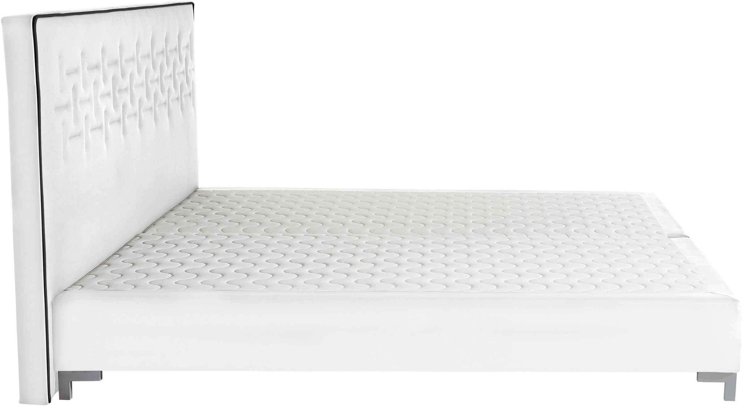 INOSIGN Boxspringbett »Coos«, mit besonderer Steppung im Kopfteil, 3 Matratzenarten, 2 Härtegrade