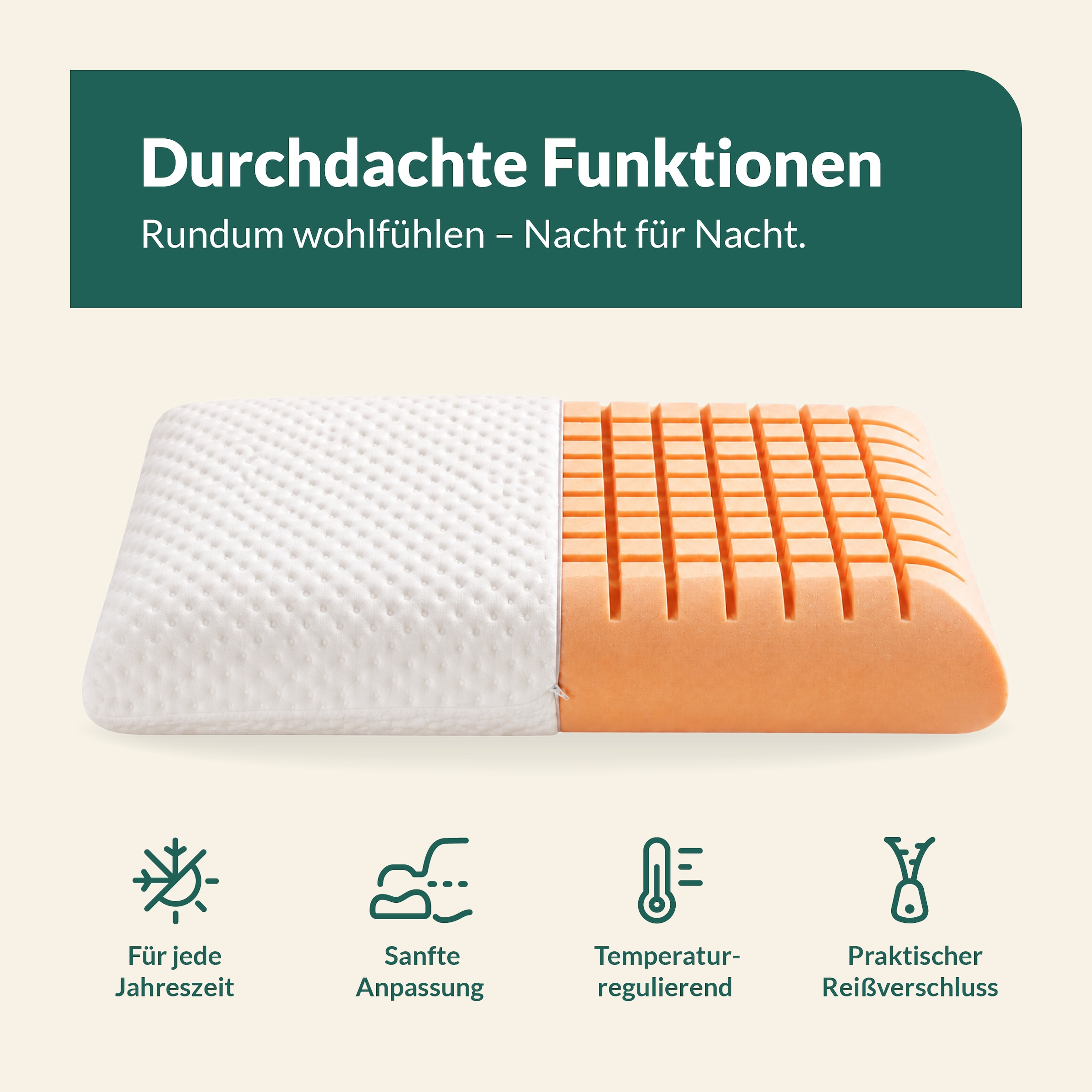 fan Coussin de nuque »Soja Dream« Füllung: mousse visco 1 cuis tlg. d’une hauteur d’environ 10 cm