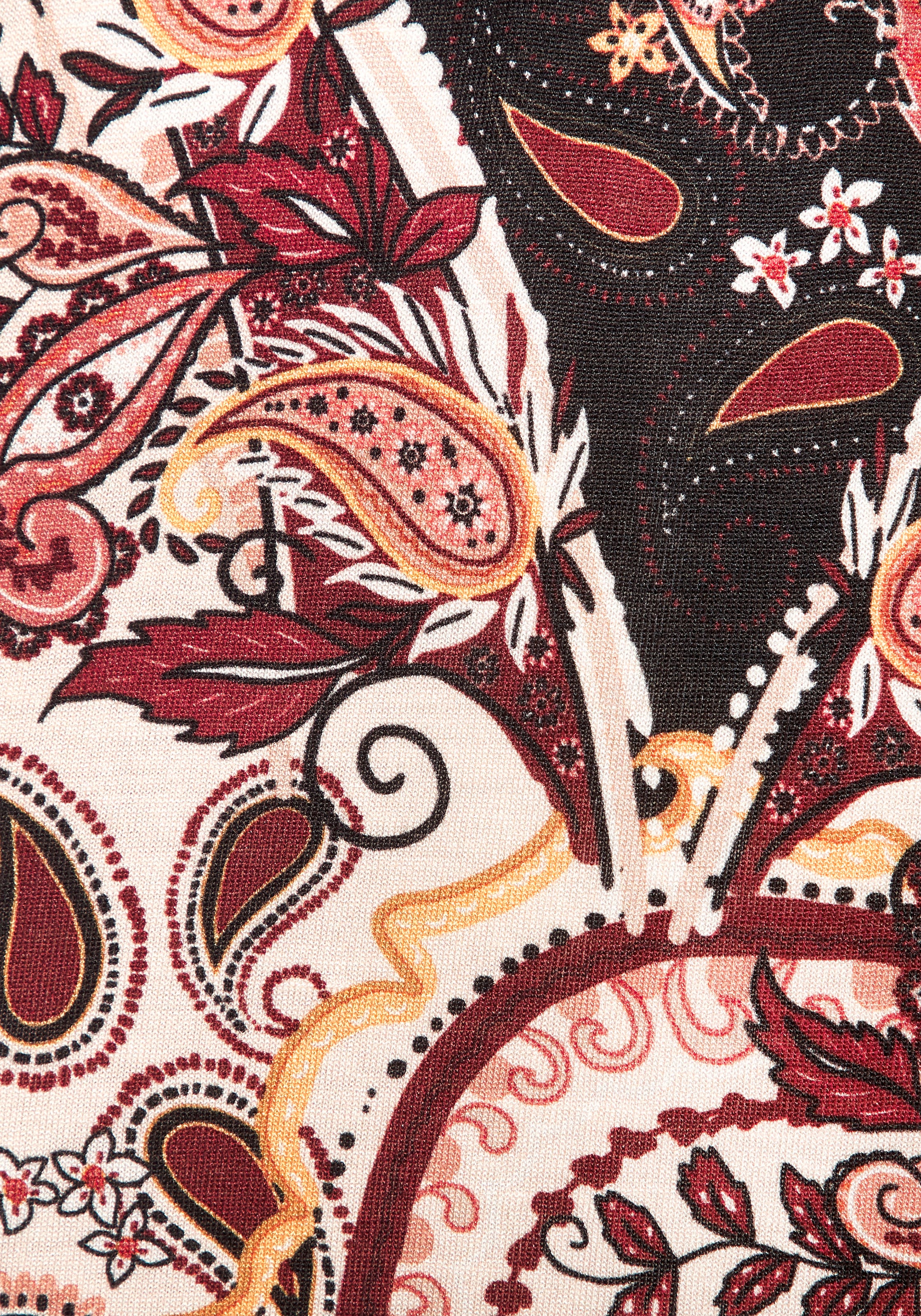 Vivance Maxikleid mit Bindegürtel,  Eingrifftaschen mit Alloverdruck, Sommerkleid mit Taschen, Strandkleid