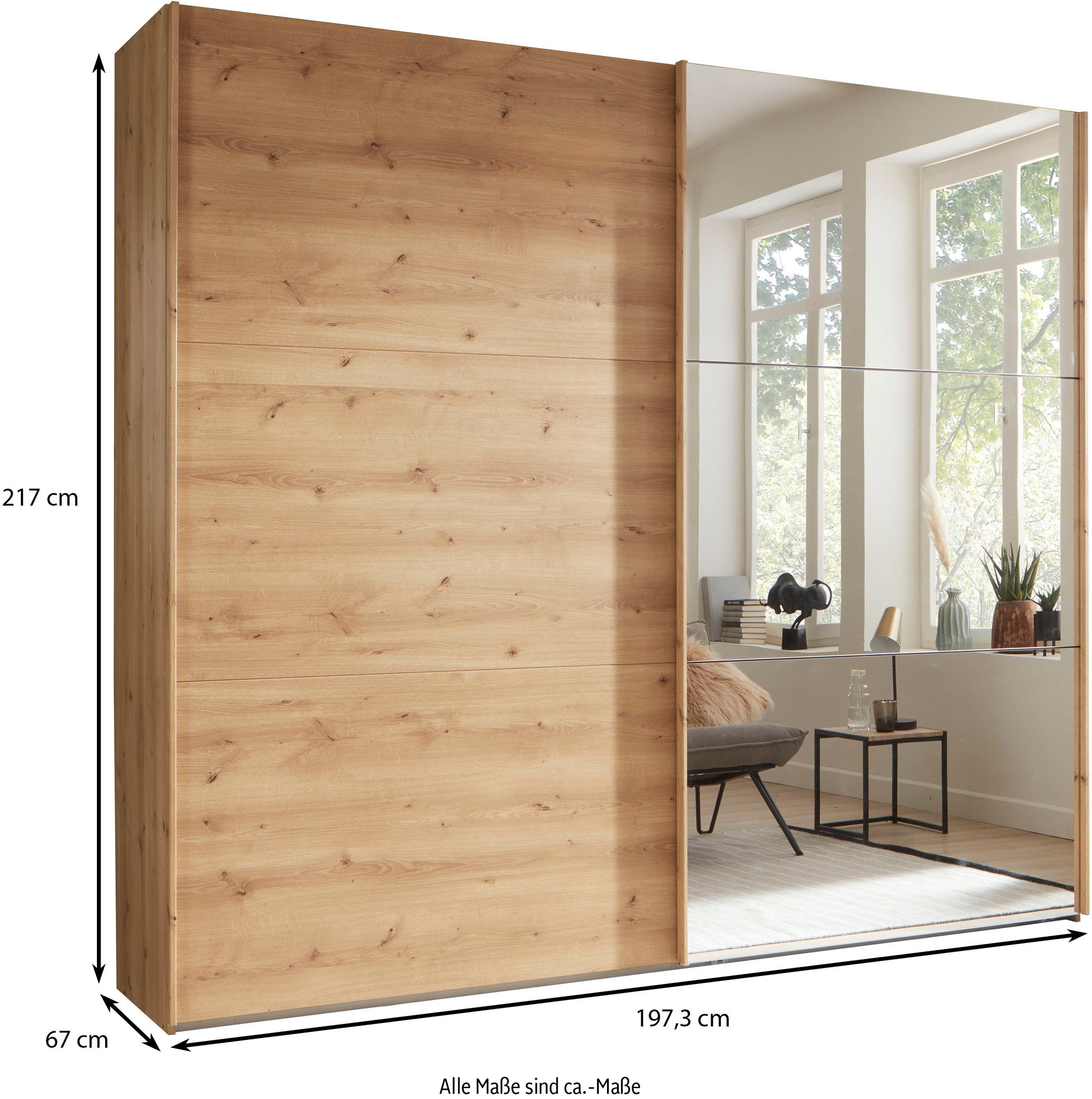 WIEMANN Schwebetürenschrank »Korfu« hochwertige Beschläge