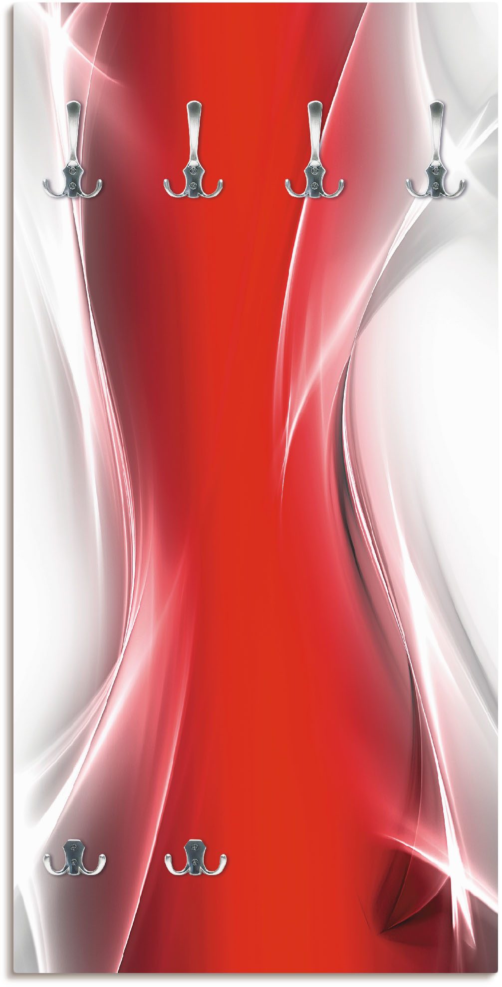 Image of Artland Garderobenleiste »Kreatives Element Rot für Ihr Art-Design«, platzsparende Wandgarderobe aus Holz mit 6 Haken, geeignet für kleinen, schmalen Flur, Flurgarderobe bei Ackermann Versand Schweiz