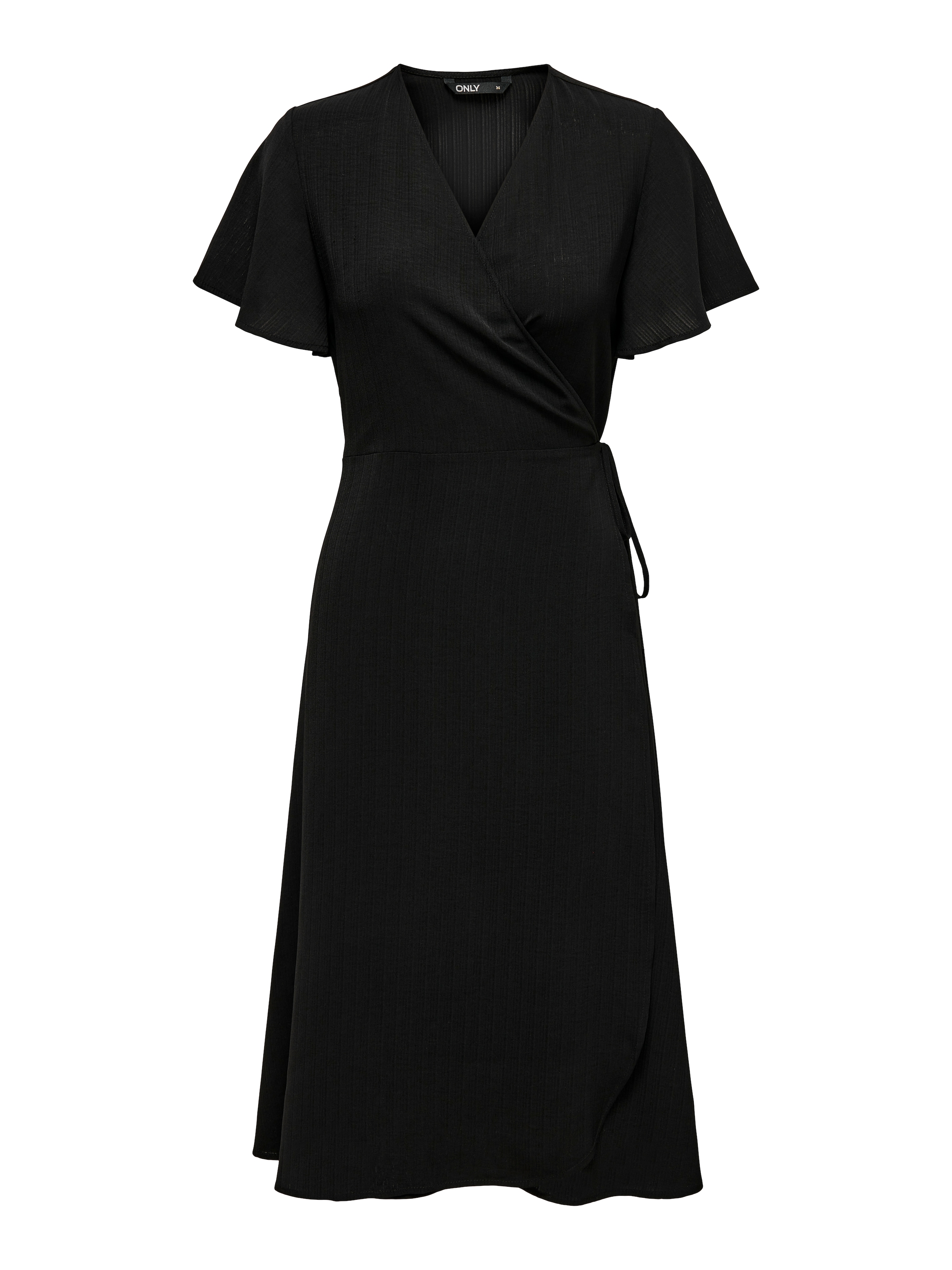 ONLY Robe portefeuille »ONLCALI LIFE S/S WRAP DRESS WVN NOOS« fibre synthétique, coupe régulière, col en V