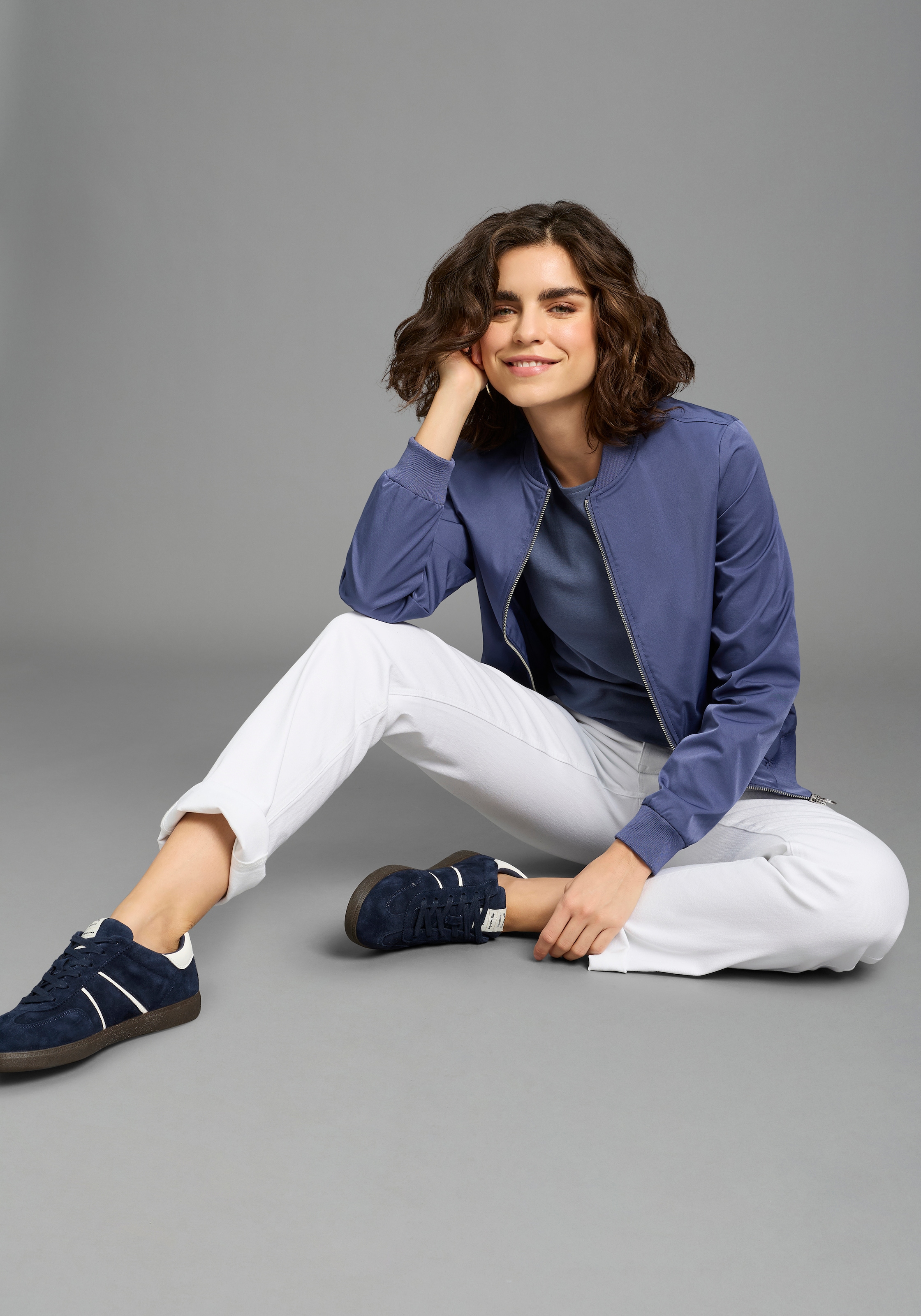 AJC Blouson mit Rippkragen, praktische Eingrifftaschen, Leichte Übergangsjacke