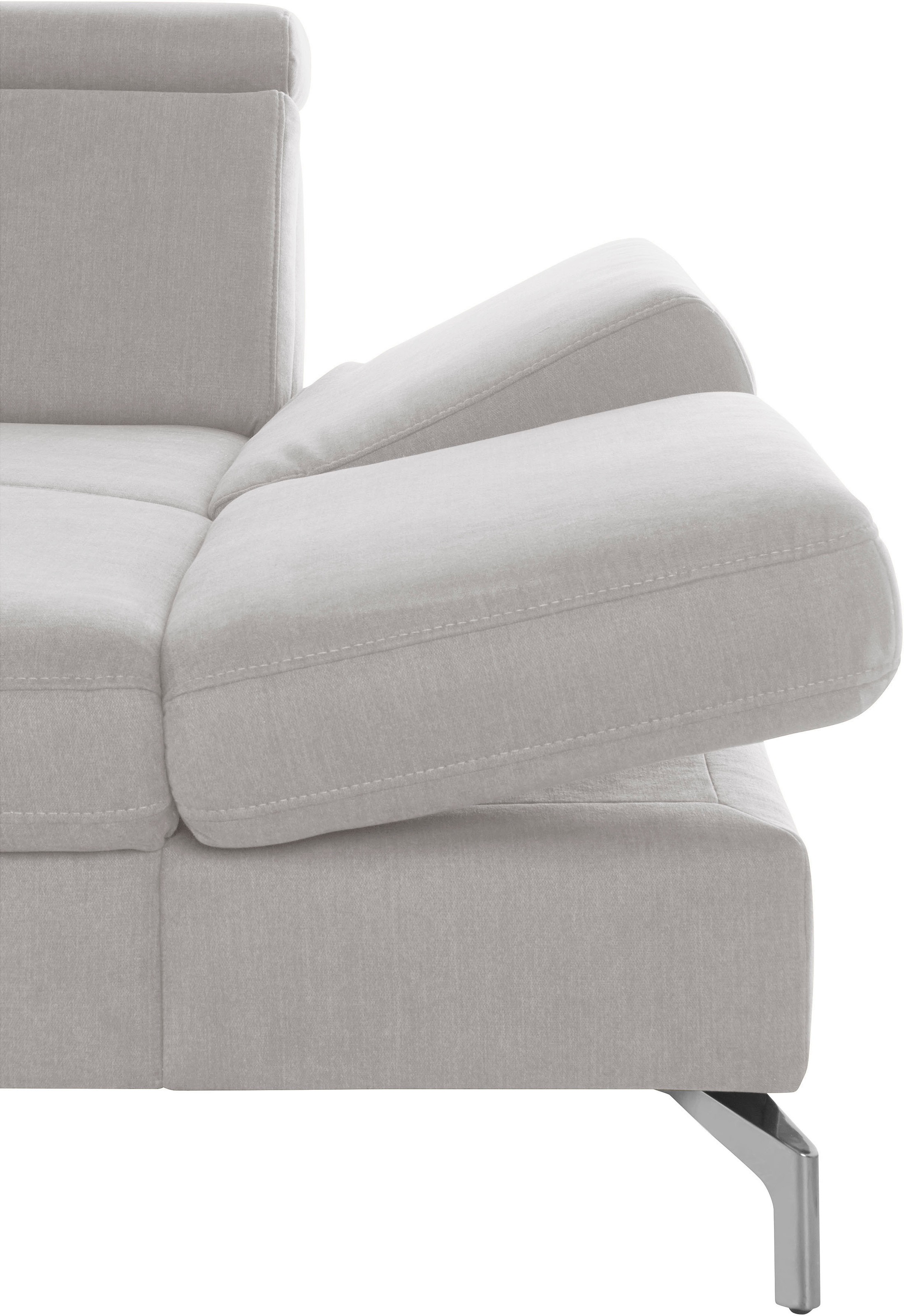 sit&more Wohnlandschaft »Brisbane U-Form«, Fusshöhe 15 cm, inklusive Sitztiefen-, Armteil- und Kopfteilverstellung