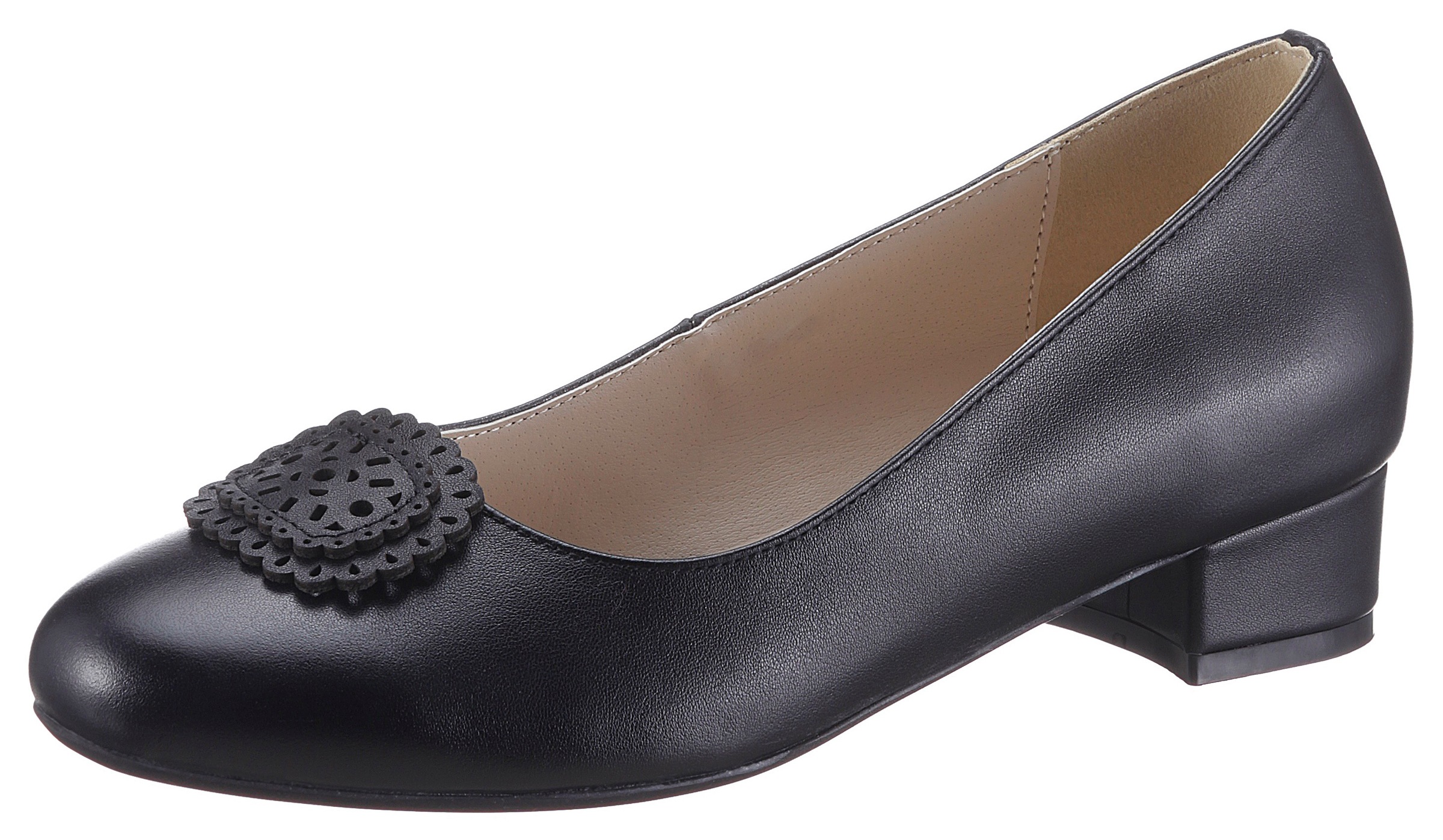 Image of Hirschkogel Pumps, Damen, aus weichem Leder mit Applikation bei Ackermann Versand Schweiz