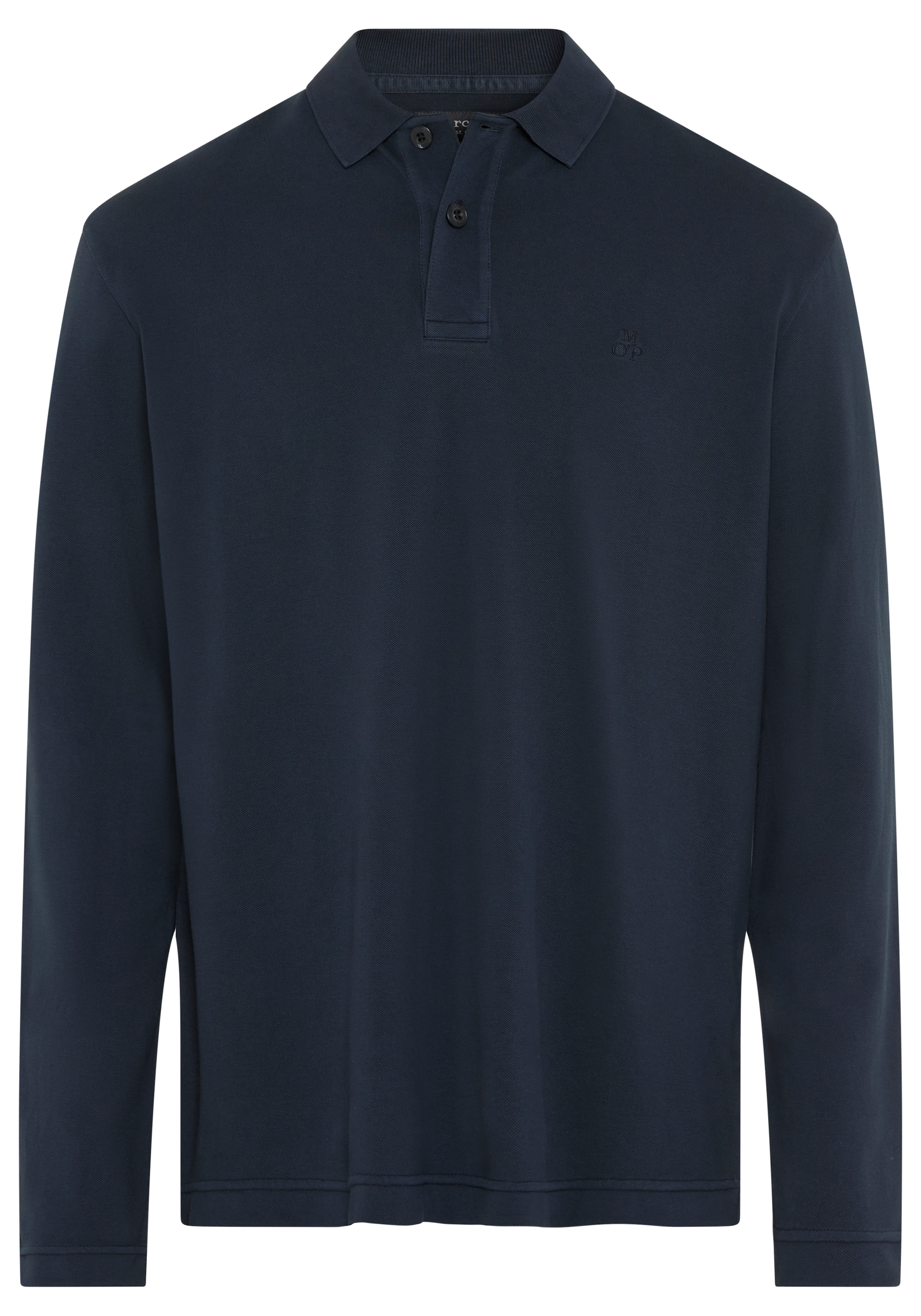 Marc O'Polo Polo à manches longues Piqué regular fit aus Bio-Baumwolle mit Elasthan