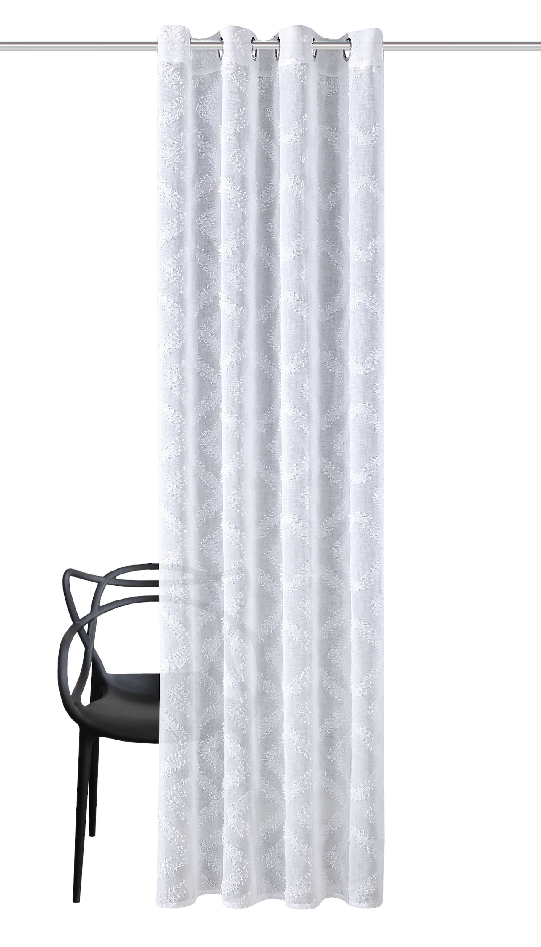 HOME WOHNIDEEN Vorhang »MAUI« Ösen 1 Stk. tlg. Ösenschal Leinenstruktur, Scherli