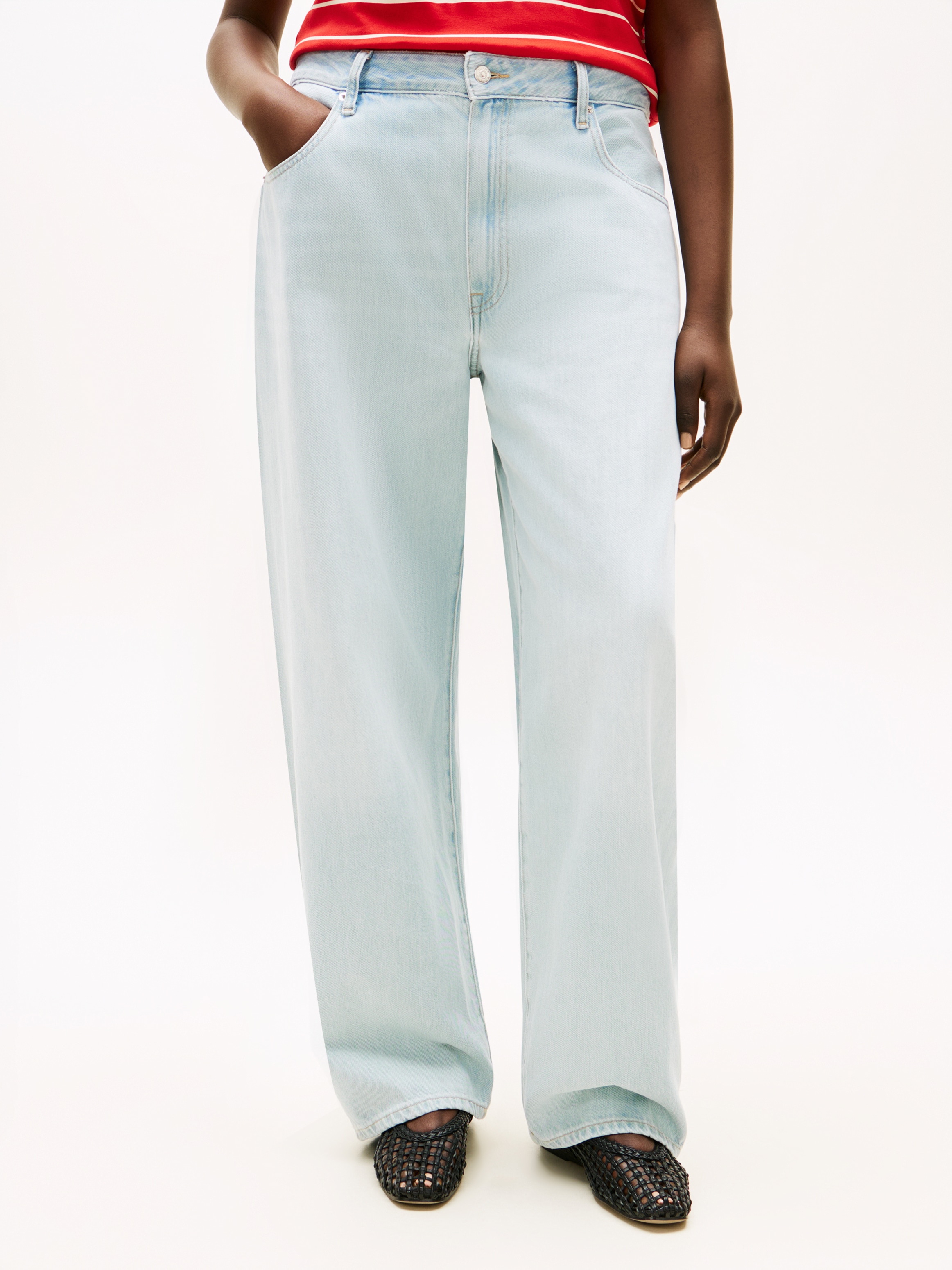 Image of Tommy Hilfiger Curve 5-Pocket-Jeans "CRV DNM TAM BARREL RW" in grossen Grössen, Mid Rise im Tapered Fit