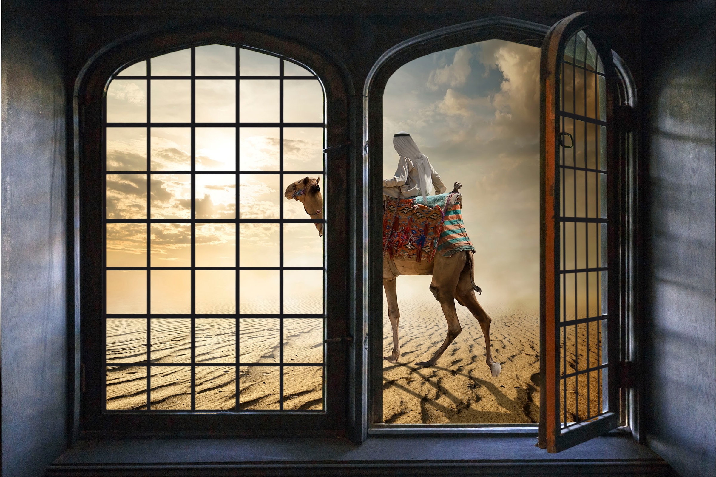 queence Wandsticker »Kamel«, Wandsticker, Wandbild, selbstklebend, 3D, Fenster