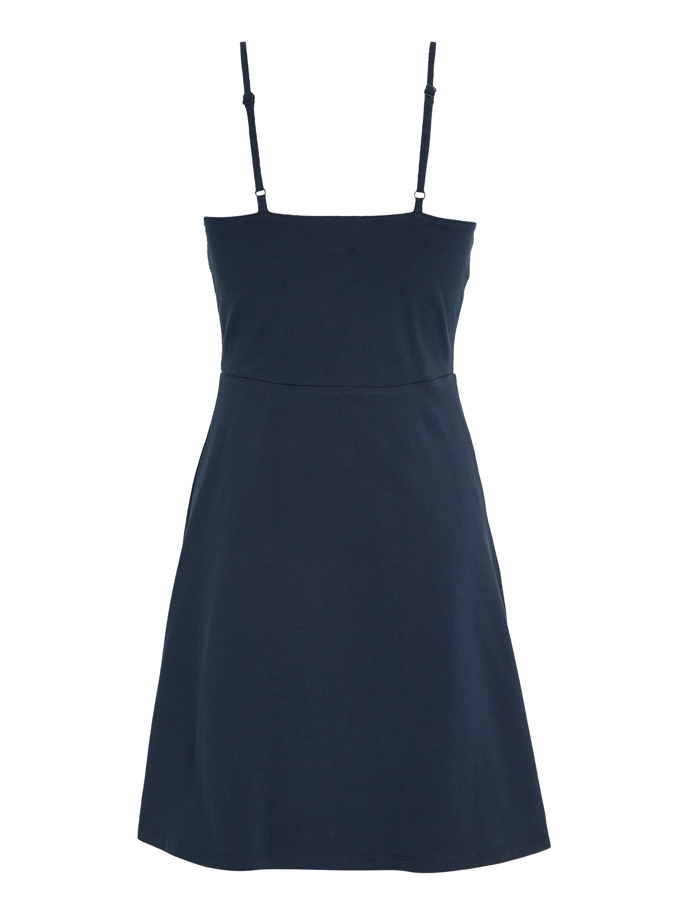 Tommy Jeans Spaghettikleid »TJW ESSENTIAL STRAP FLARE DRESS«, mit verstellbaren Spaghettiträgern