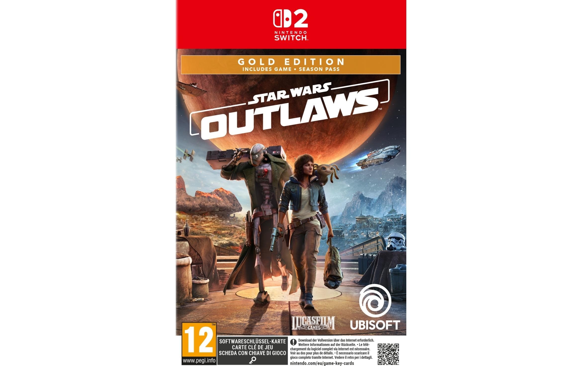 Image of UBISOFT Spielesoftware "Star Wars Outlaws Gold Edition (Game Key Card)" Nintendo Switch 2