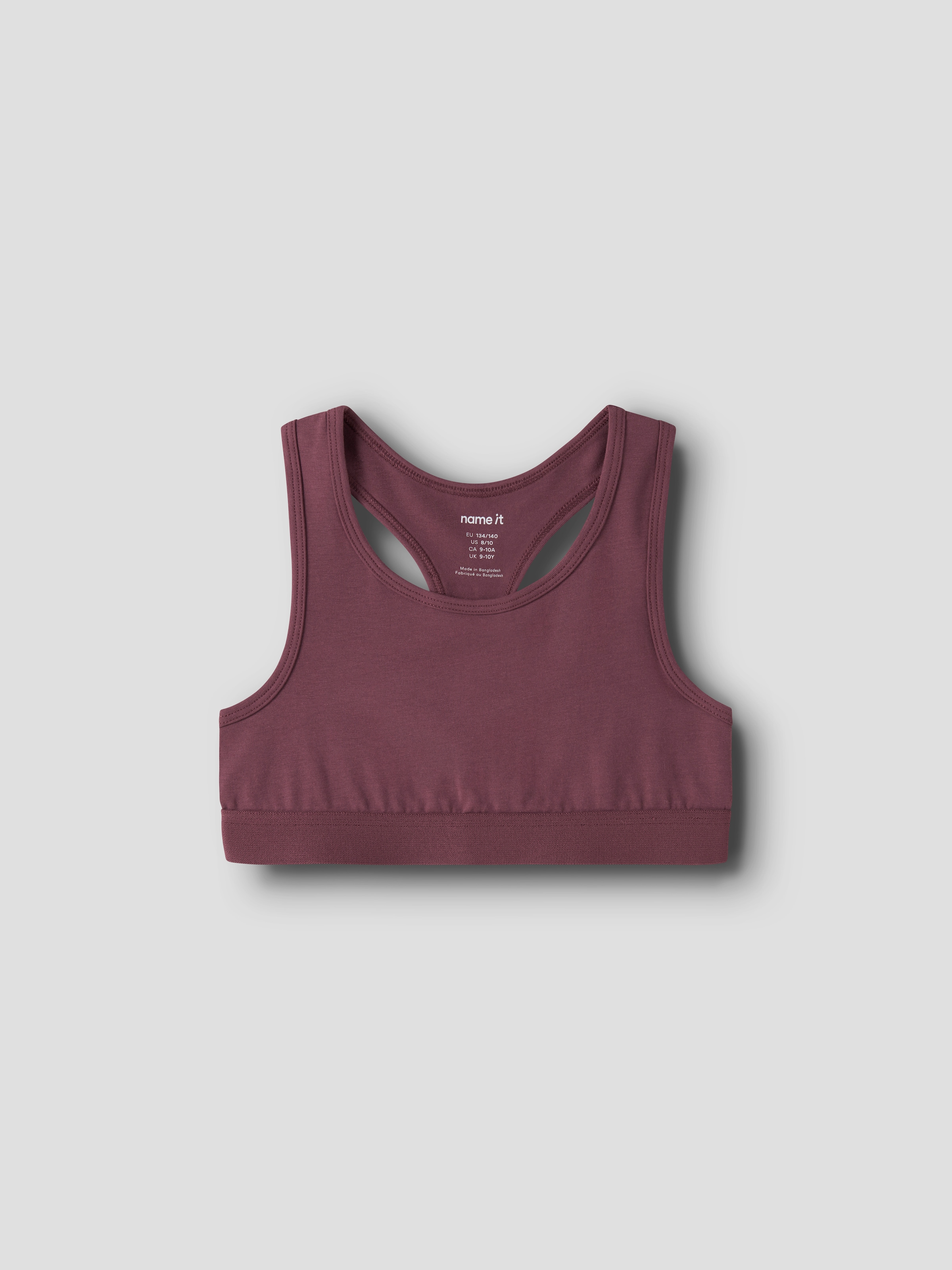Name It Bustier »NKFSHORT TOP 2P LEO NOOS« Paquet, 2 mélange de coton, uni et imprimé en set