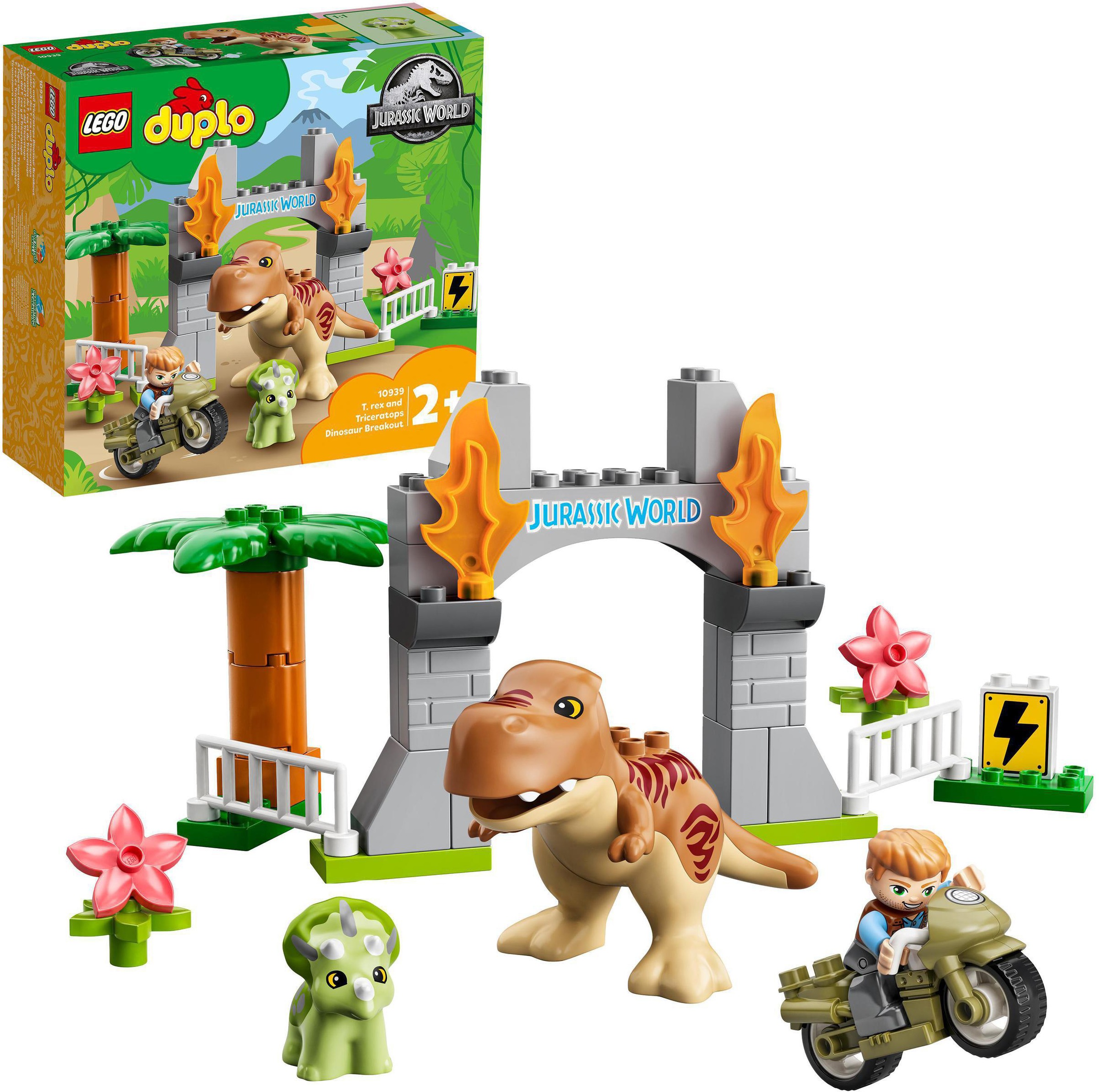 Image of LEGO® Konstruktionsspielsteine »Ausbruch des T. rex und Triceratops (10939)«, (36 St.), LEGO® DUPLO® Jurassic World™ bei Ackermann Versand Schweiz
