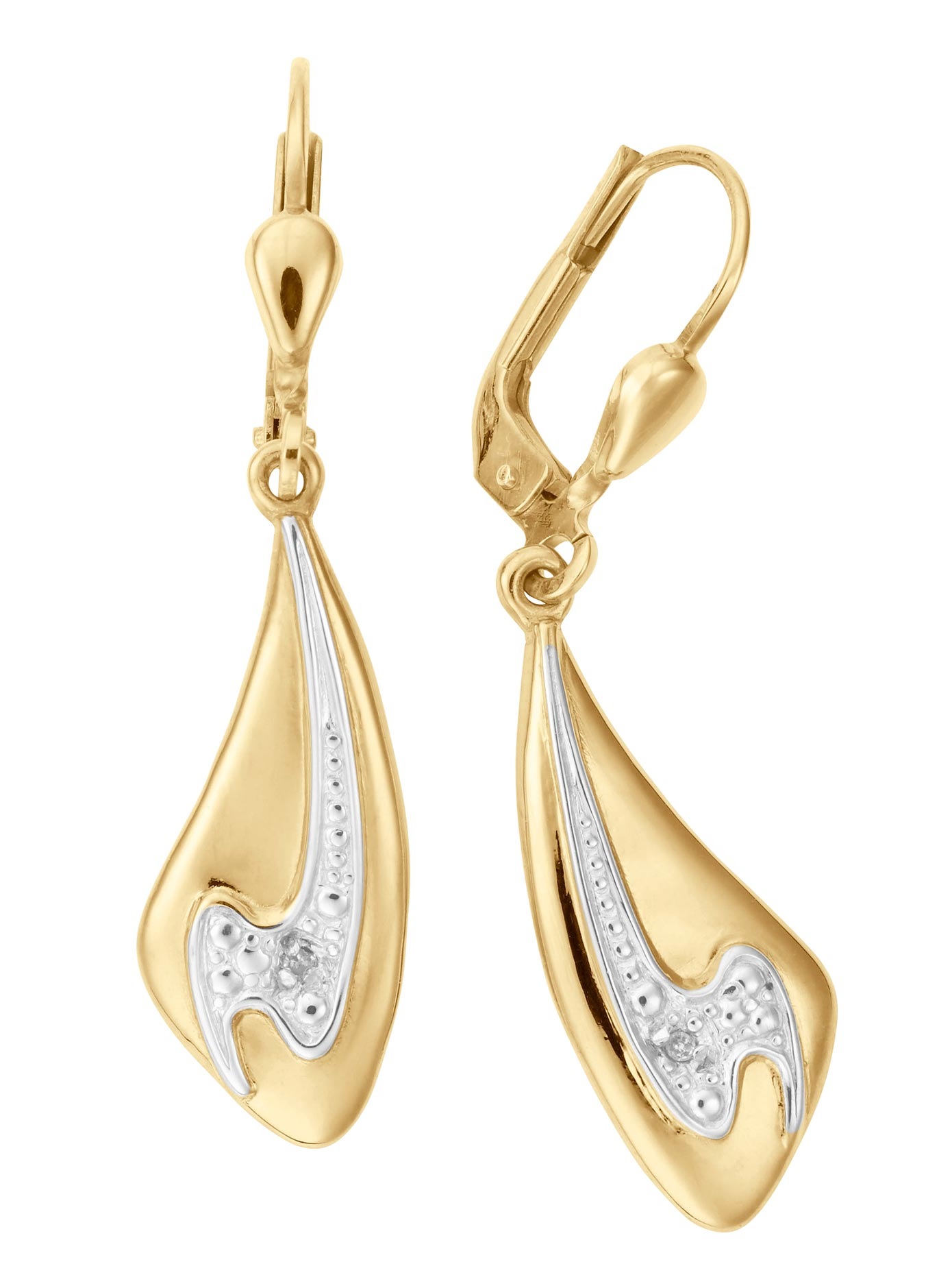 Ohrhänger mit je 2 Diamanten