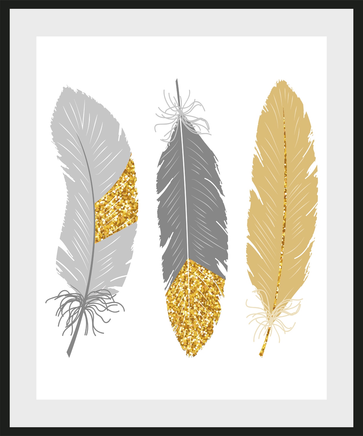 queence Image »Nathalia« gerahmt, Federn