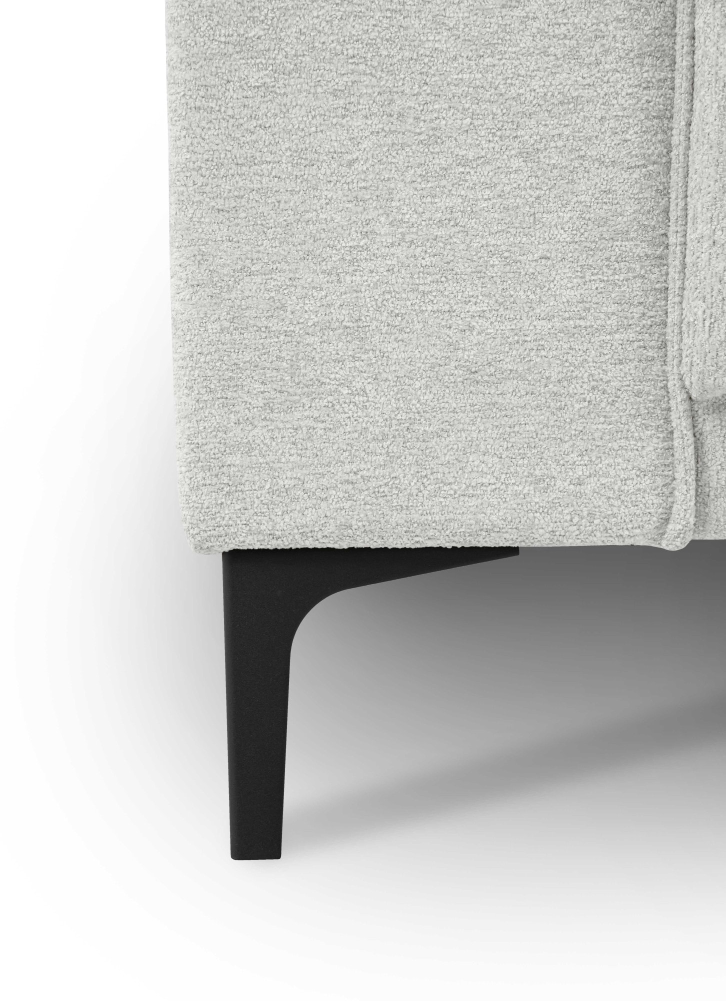 Places of Style 2-Sitzer »Kompaktsofa Oland, Struktur, Flachgewebe, Luxus-Microfaser, Boucle«, 164 cm, Wellenunterfederung, Skandi-Design, Metallfüsse
