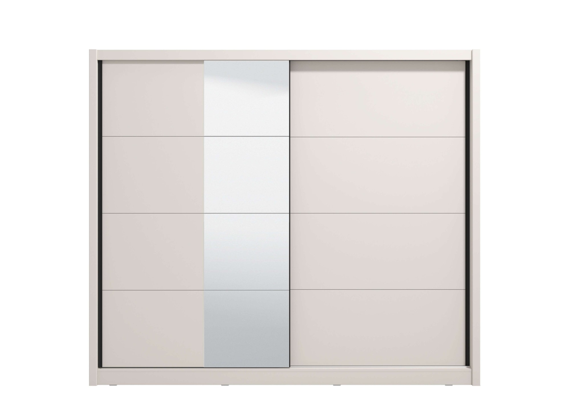 INOSIGN Schwebetürenschrank »Albi, Schlafzimmerschrank, Wäscheschrank in cashmere oder weiss«, Kleiderschrank mit Spiegel MIT Innenausstattung,FSC®-zertifiziert