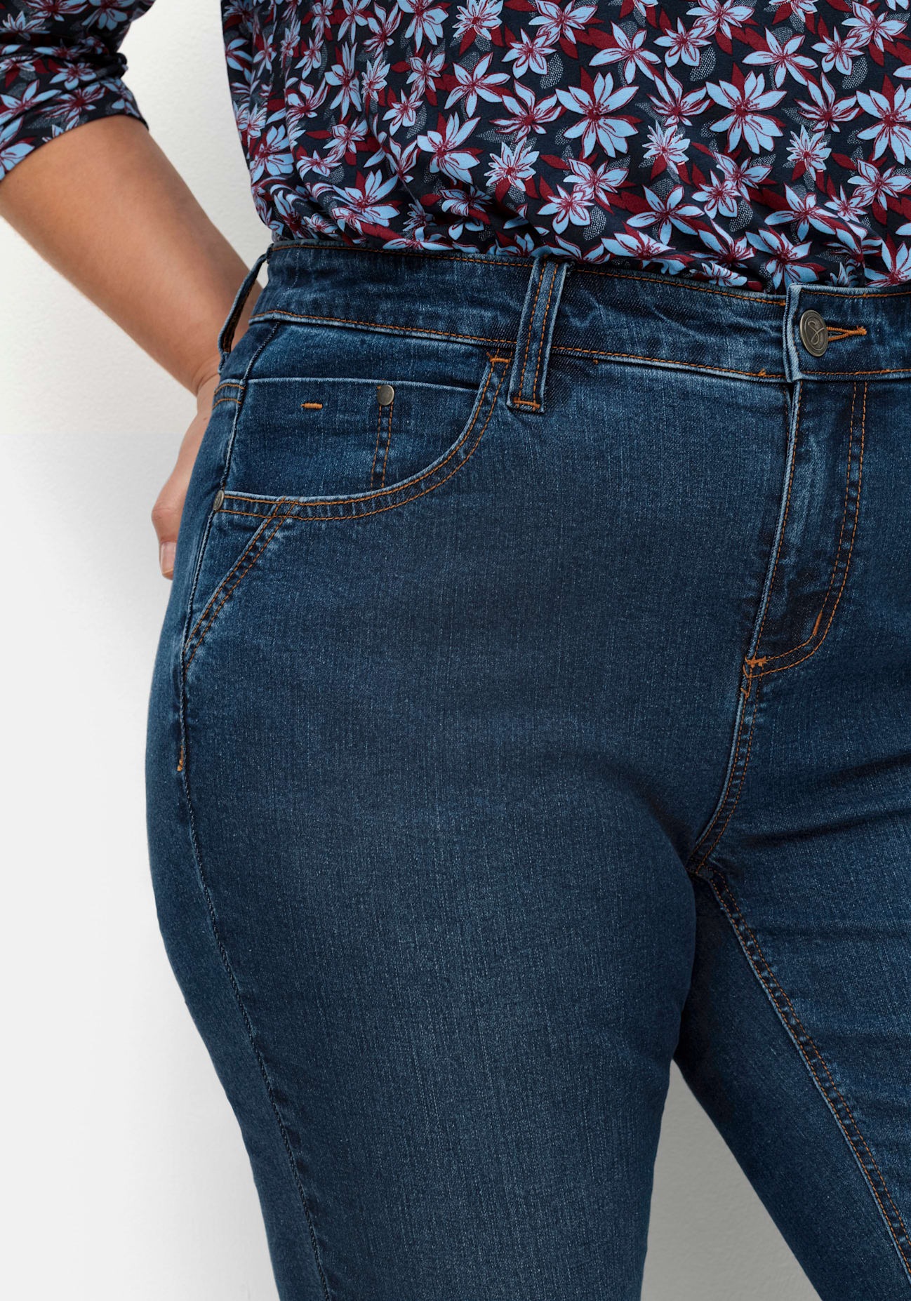 Sheego 3/4-Jeans, (1 tlg.)