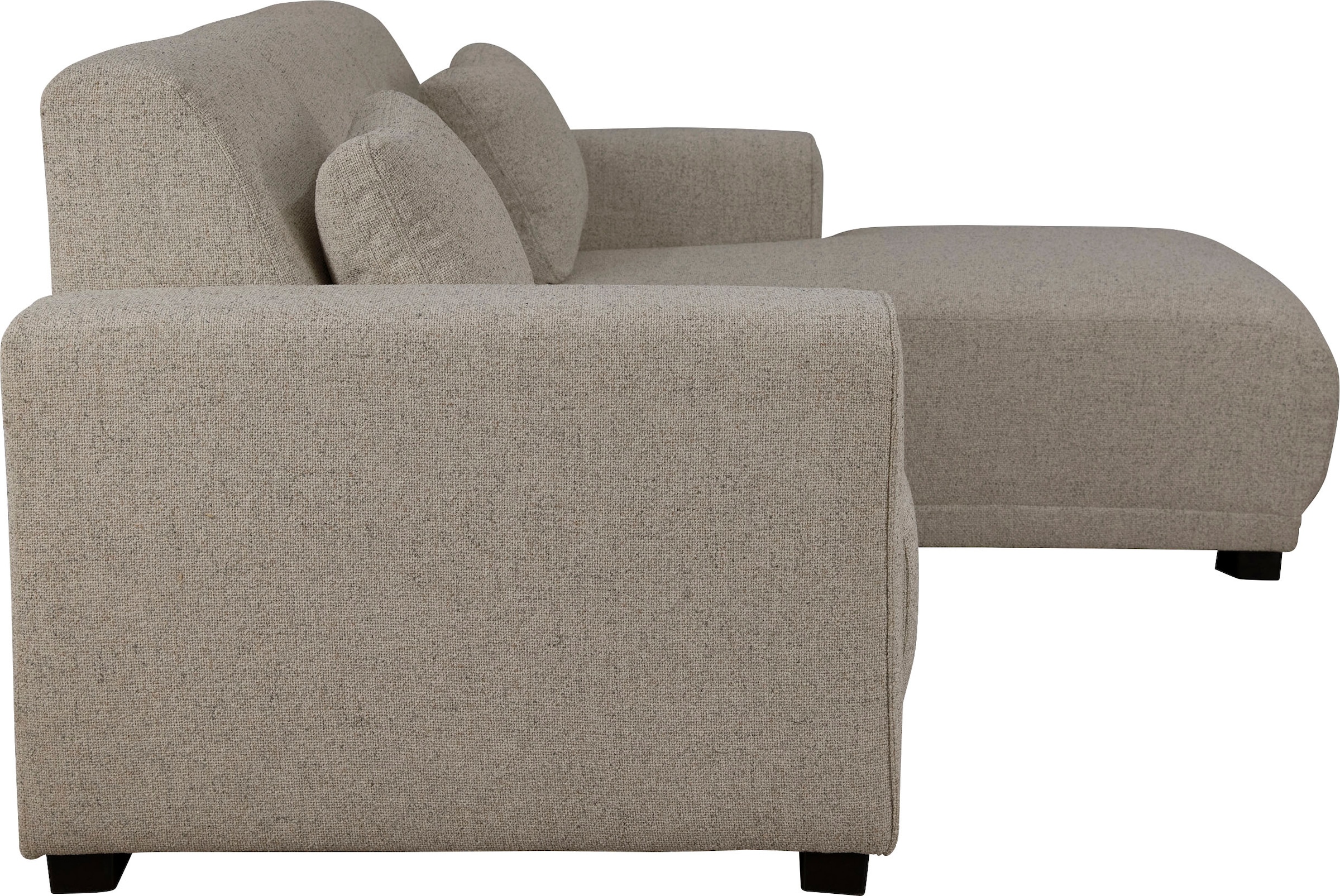 Home affaire Ecksofa »BORNHOLM L-Form mit Recamiere, Masse B/T/H: 234/162/85 cm«, Recamiere links oder rechts bestellbar, Wellenfederung, inkl. 2 Kissen