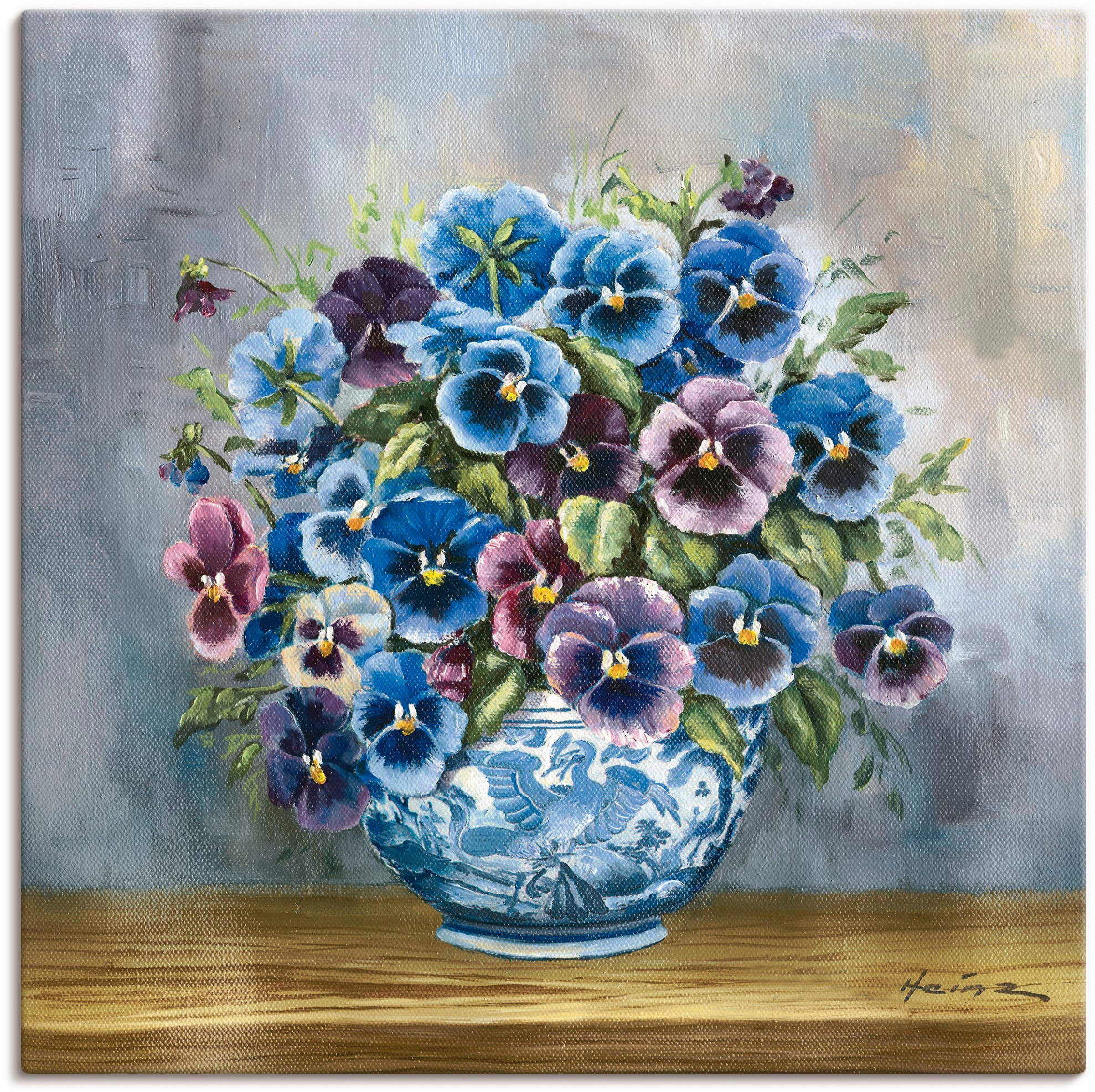 Image of Artland Wandbild "Stiefmütterchen" Blumenbilder 1 Stk. tlg. als Alubild, Leinwandbild in verschied. Grössen