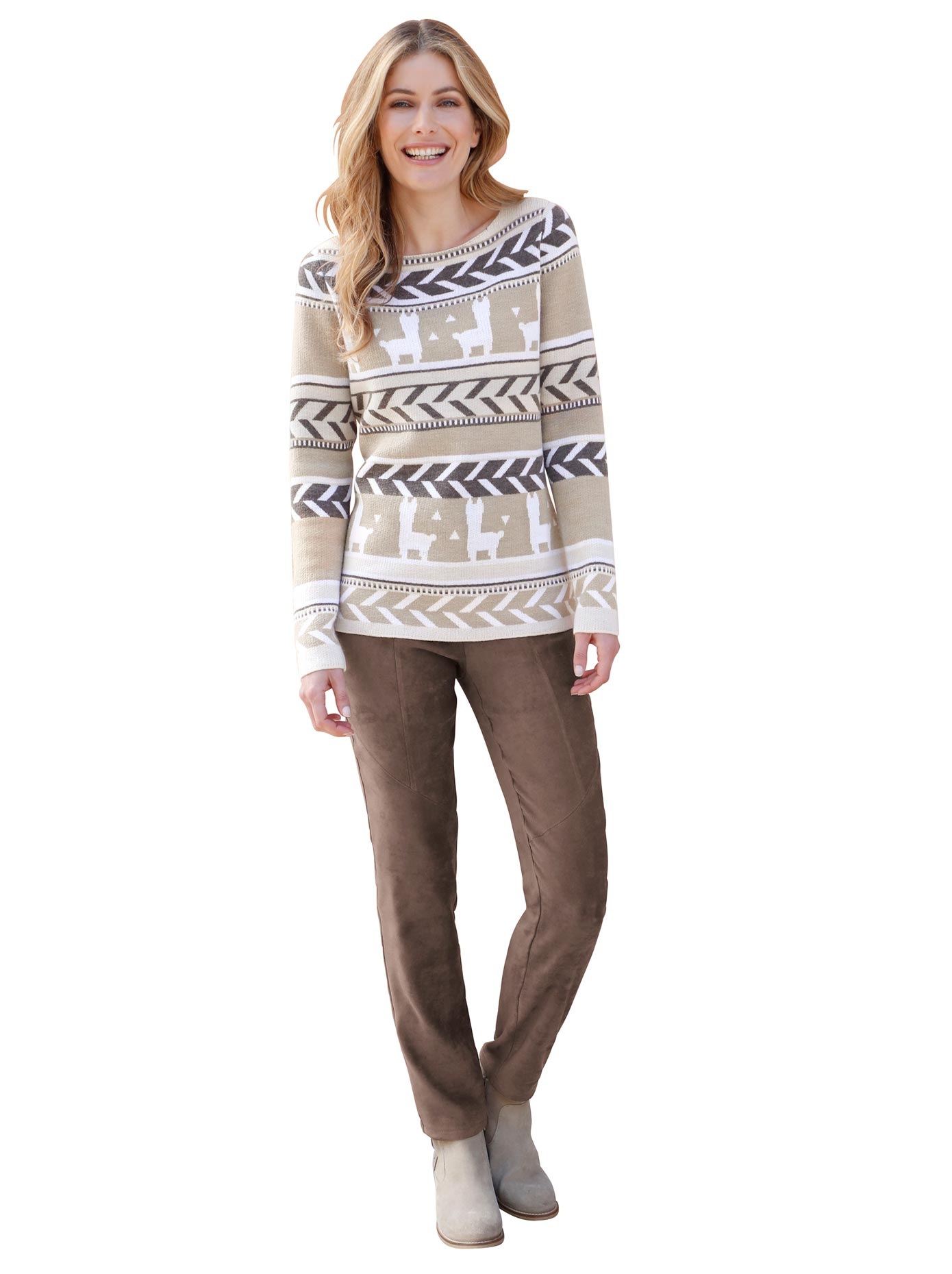 Pullover im Norweger-Jacquard-Muster