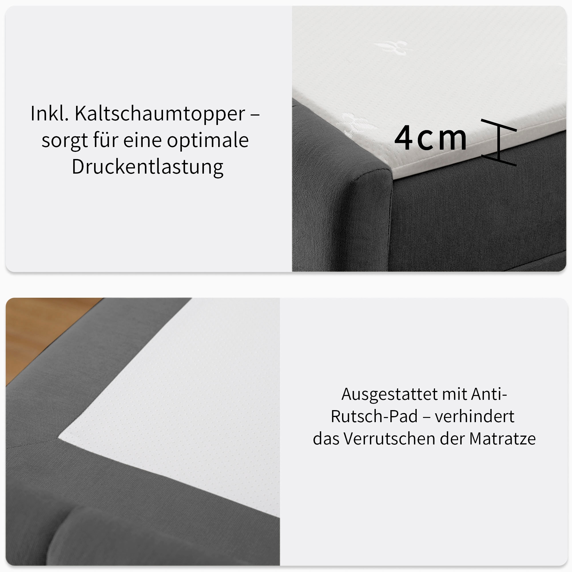 GOODproduct Boxbett »Yanna inkl. Bettkasten und Topper, Liegefläche 180x200cm« erhältlich in der Grösse 180x200 cm