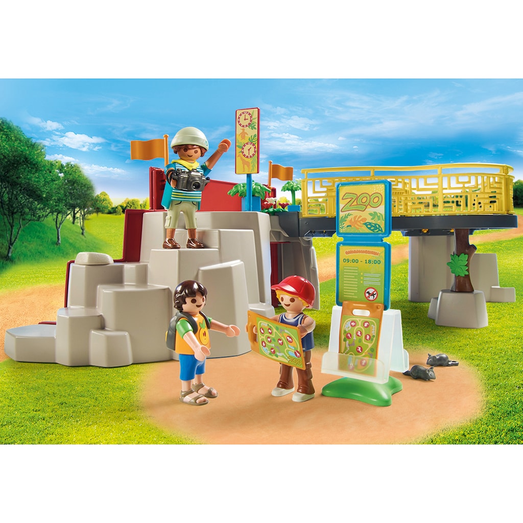 Playmobil® Konstruktions-Spielset »Mein grosser Erlebnis-Zoo (71190), Family Fun«, (127 St.), Made in Germany