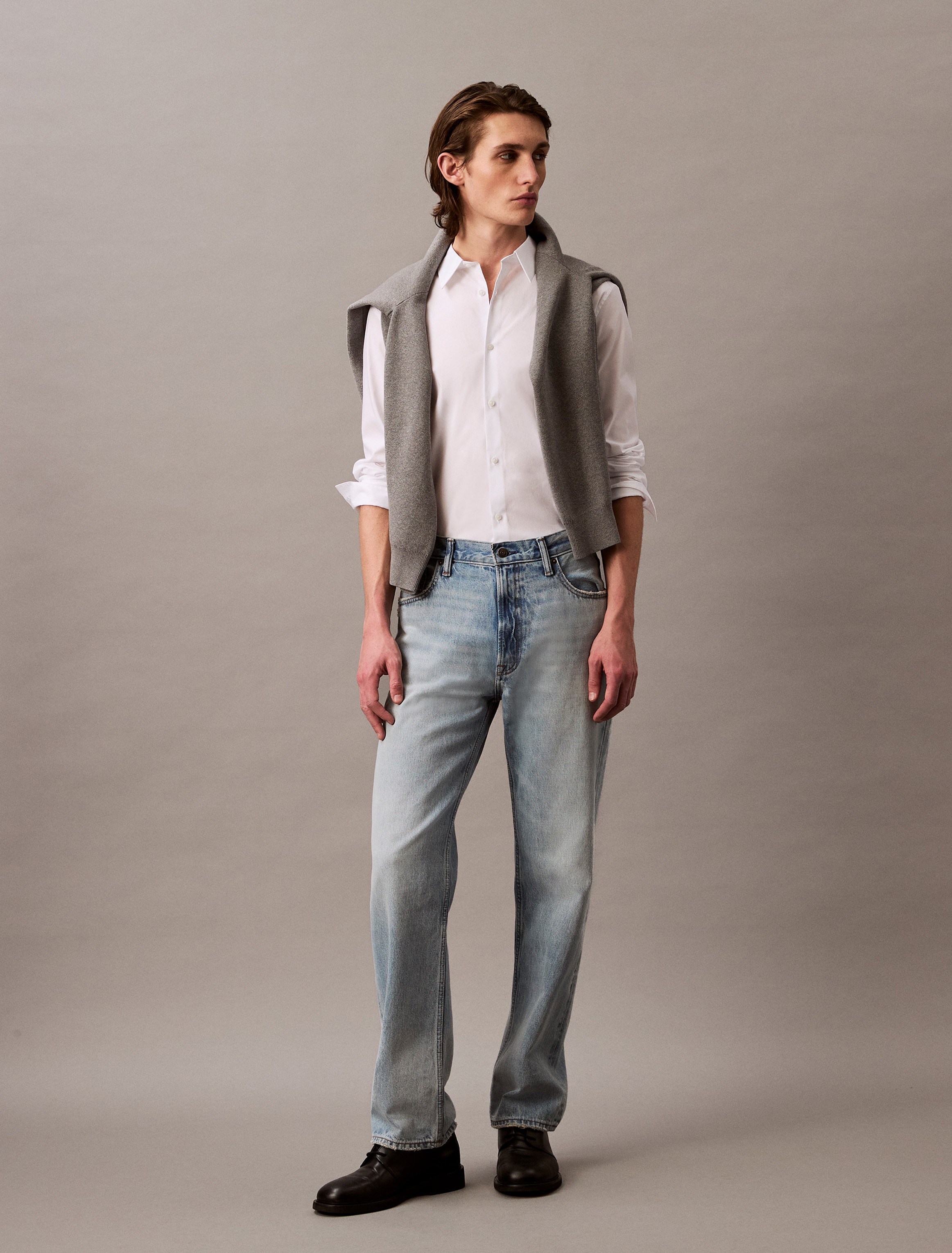 Calvin Klein Langarmhemd »LS SOLID STRETCH SLIM SHIRT«, in Unifarbe